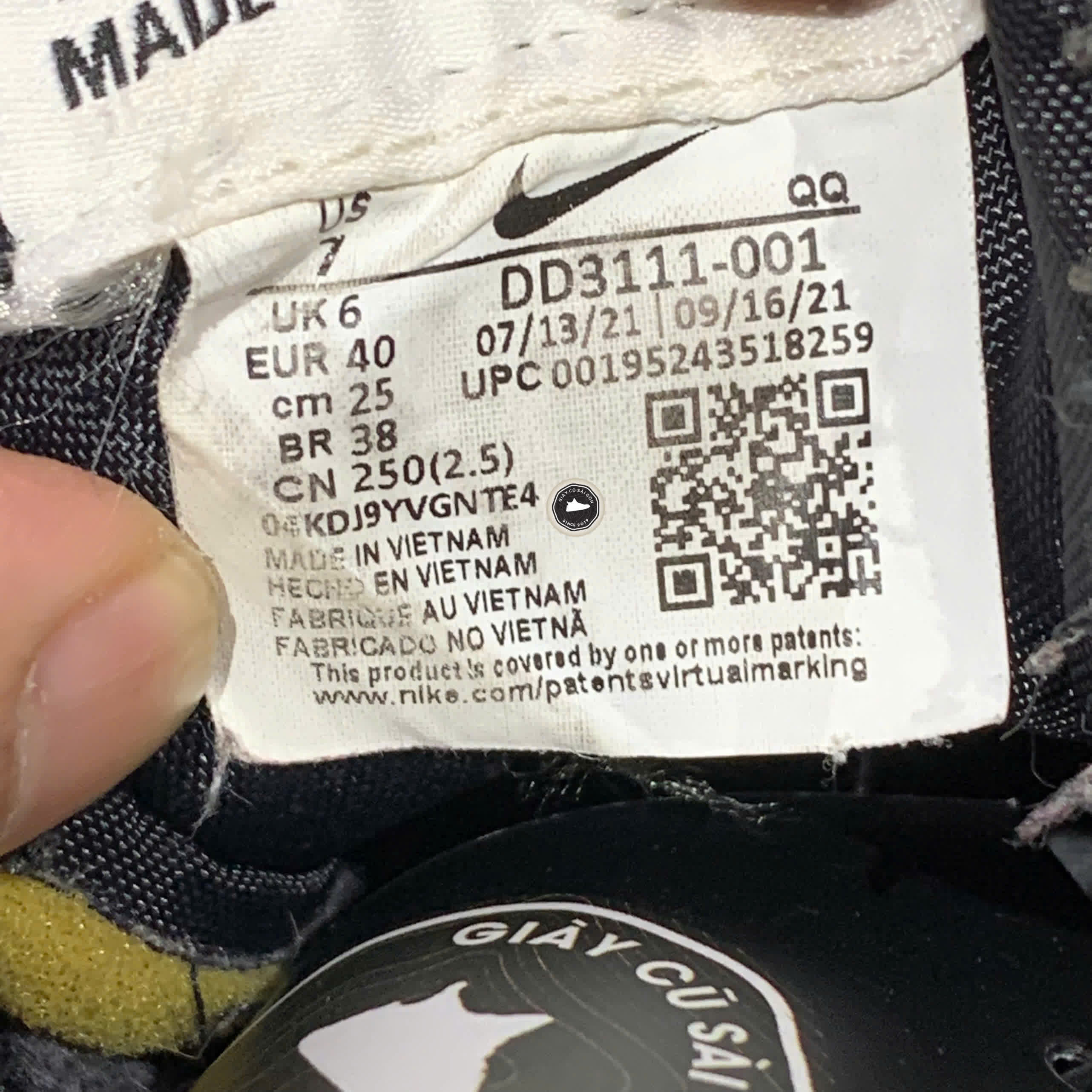 Nike Blazer Mid '77 Jumbo 'Black Bright Crimson' DD3111 001 SIZE 40 GIÀY 2HAND CHÍNH HÃNG PVN21239