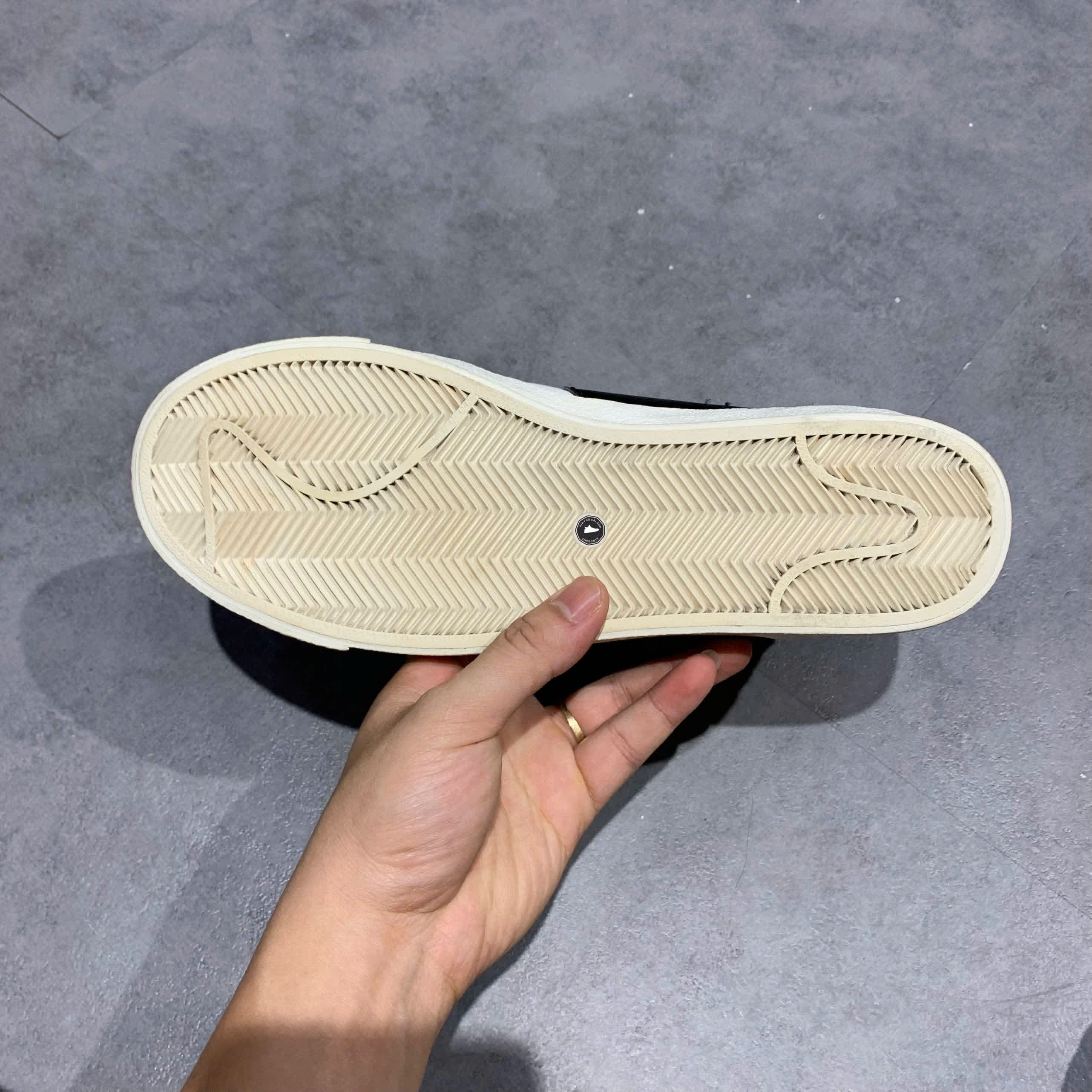 NIKE BLAZER LOW '77 JUMBO WHITE BLACK SAIL DQ1470-101 SIZE 40.5 GIÀY 2HAND CHÍNH HÃNG PVN21201