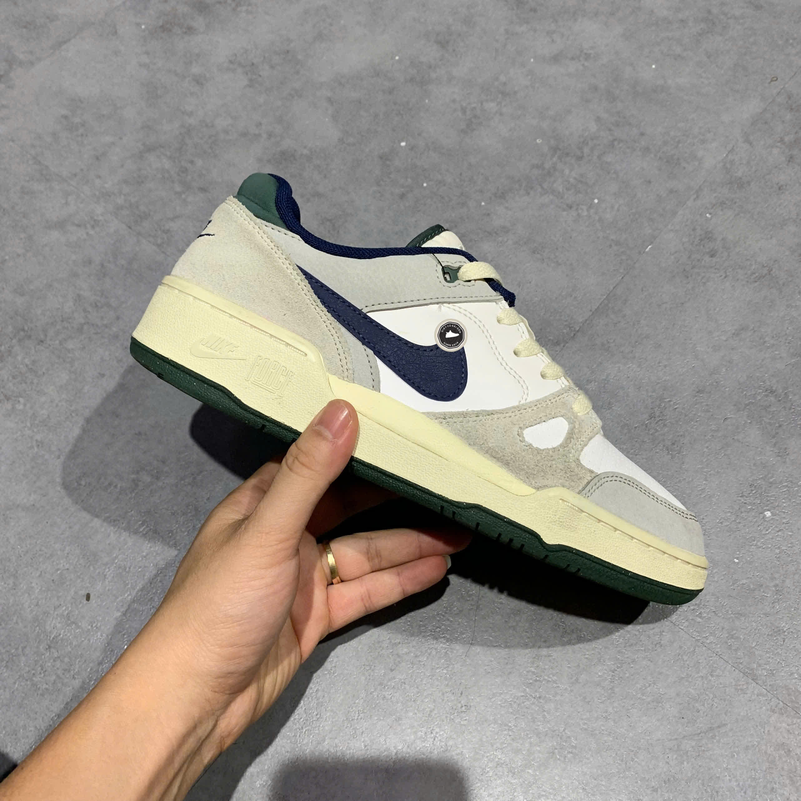 Nike Full Force Low White Grey FZ3595 100 SIZE 40.5 GIÀY 2HAND CHÍNH HÃNG PVN21155