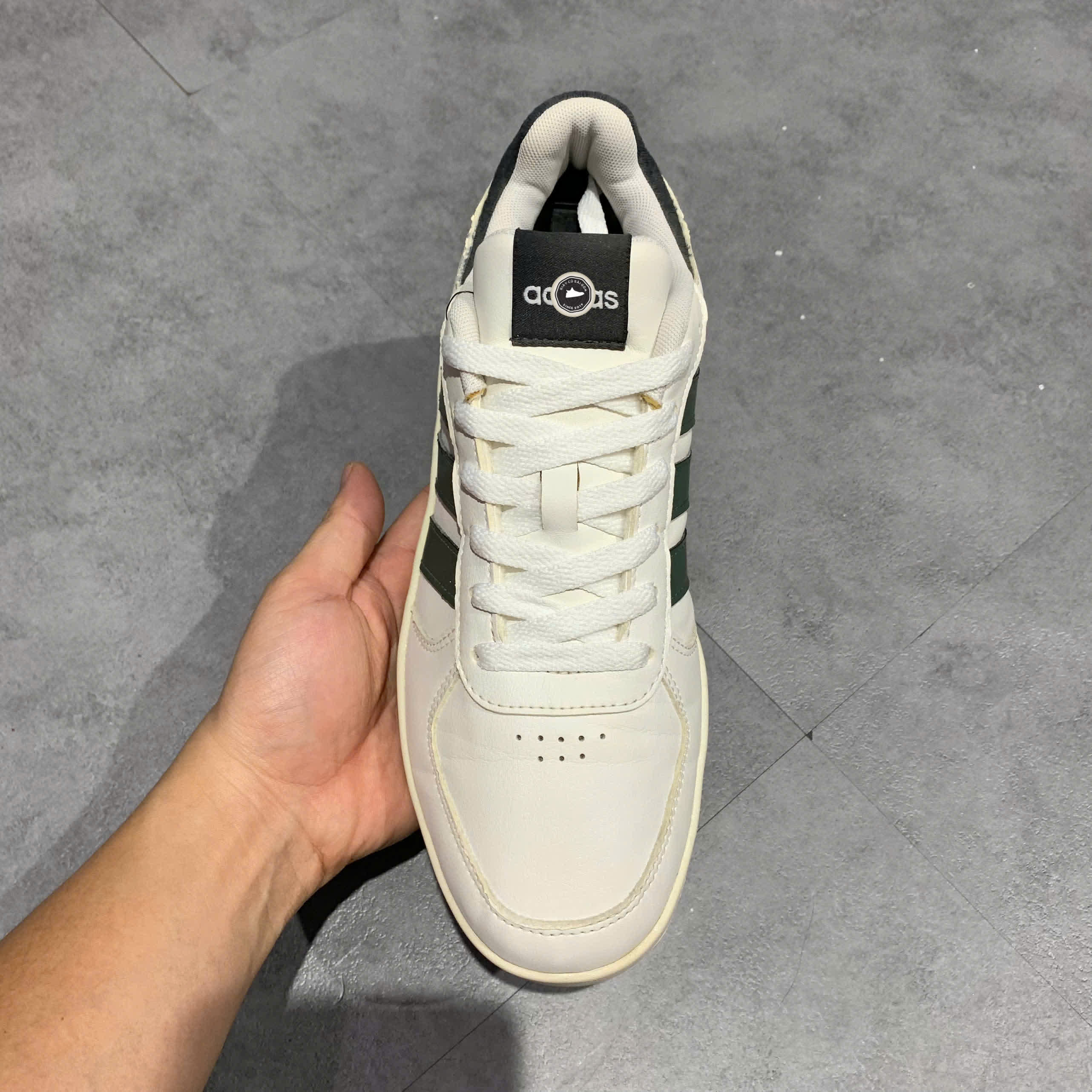 ADIDAS CourtBeat Court Lifestyle 'White Green Oxide' GX1743 SIZE 40 GIÀY 2HAND CHÍNH HÃNG PVN21211