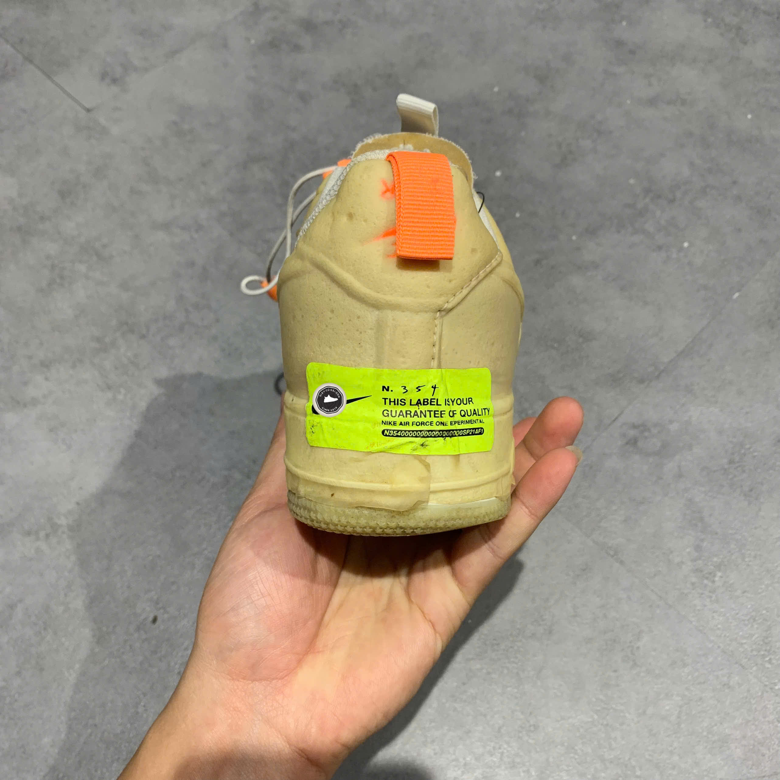 NIKE AIR FORCE 1 LOW EXPERIMENTAL SAIL CV1754 100 SIZE 40 GIÀY 2HAND CHÍNH HÃNG PVN21133