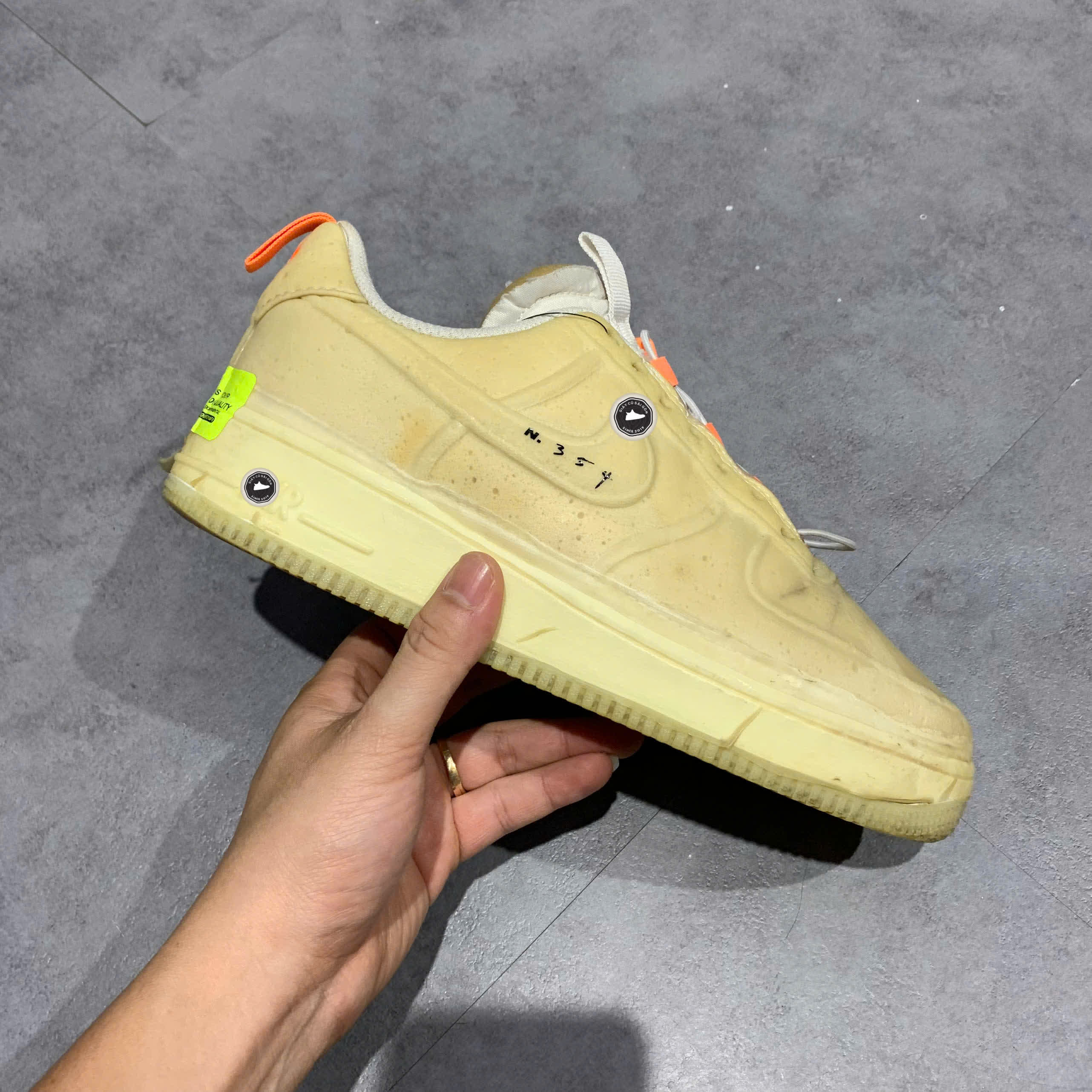 NIKE AIR FORCE 1 LOW EXPERIMENTAL SAIL CV1754 100 SIZE 40 GIÀY 2HAND CHÍNH HÃNG PVN21133