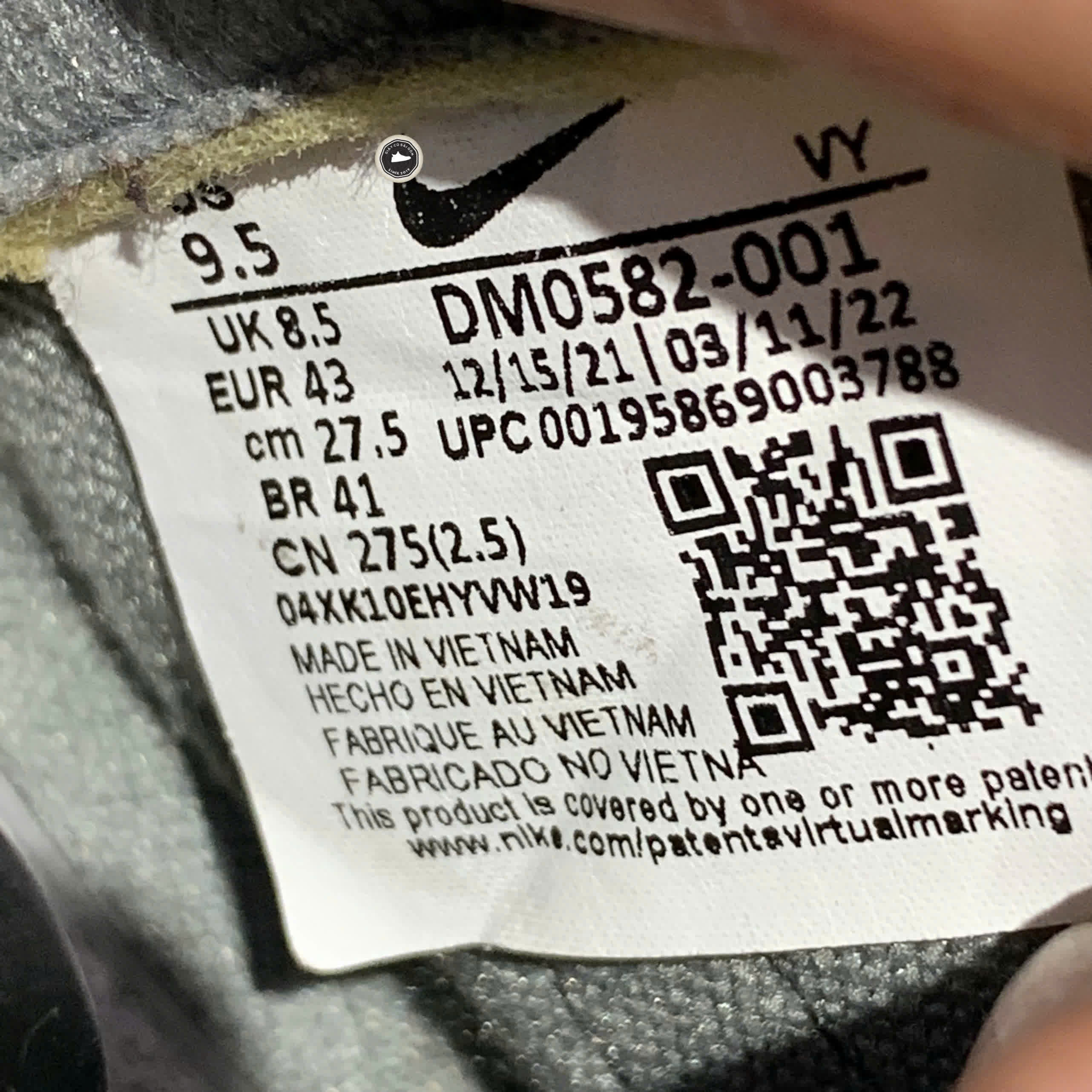 NIKE DUNK HIGH VINTAGE LIGHT BONE GREY DM0582 001 SIZE 43 GIÀY 2HAND CHÍNH HÃNG PVN21080