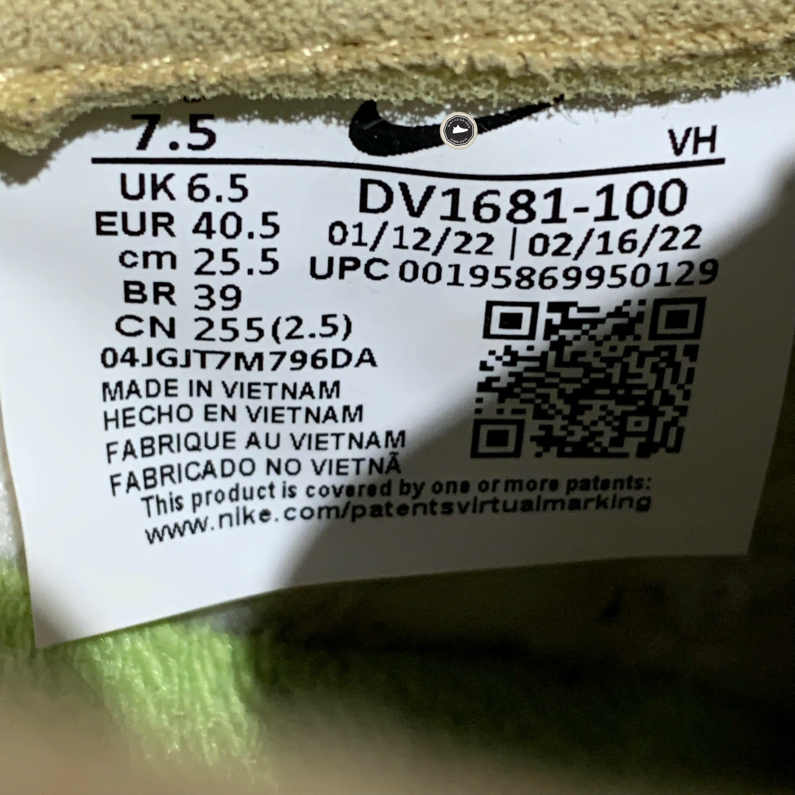 NIKE DUNK LOW SUN CLUB WHEAT GRASS ORANGE DV1681 100 SIZE 40.5 GIÀY 2HAND CHÍNH HÃNG PVN21230