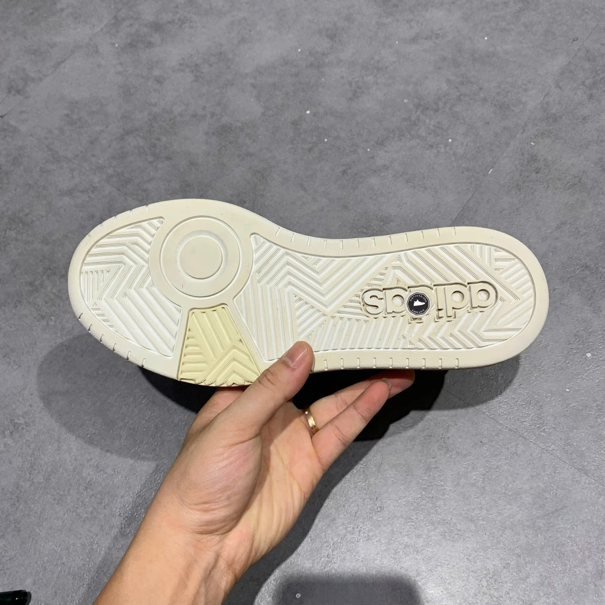 ADIDAS HOOPS 3.0 'CHALK WHITE' GZ1346 SIZE 40 2/3 GIÀY 2HAND CHÍNH HÃNG PVN21218