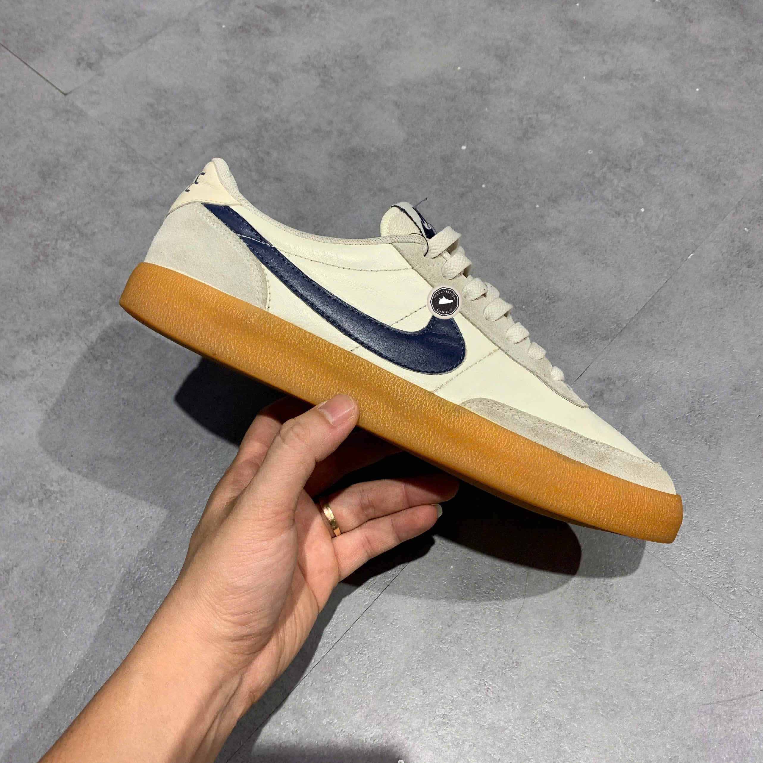 Nike Killshot 2 Leather 'Sail/Gum Yellow/Midnight Navy' 432997 107 SIZE 42 GIÀY 2HAND CHÍNH HÃNG PVN21245