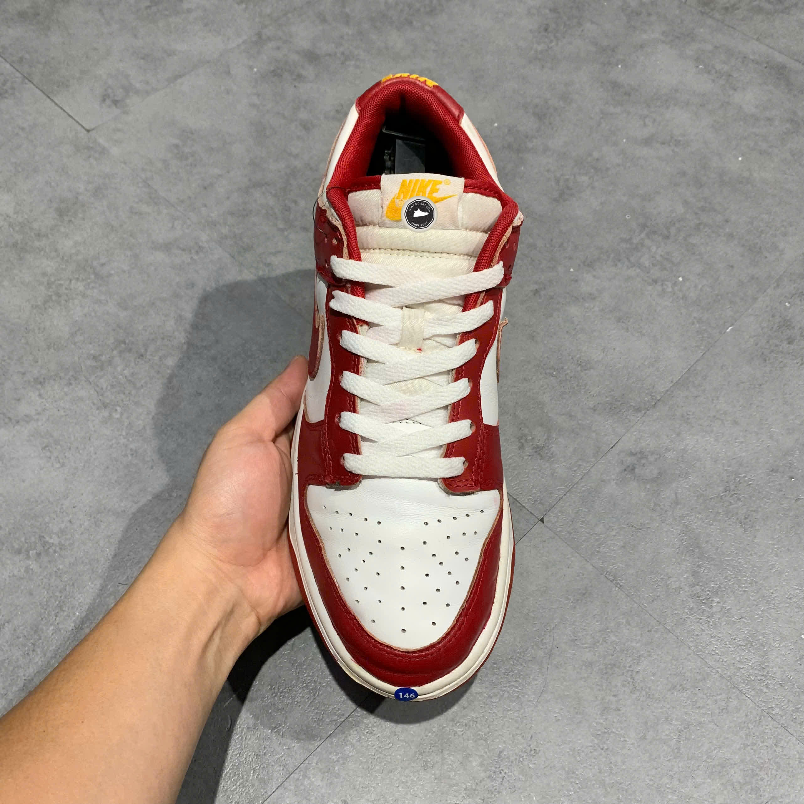 NIKE DUNK LOW RETRO 'GYM RED' DD1391 602 SIZE 42 GIÀY 2HAND CHÍNH HÃNG PVN21773