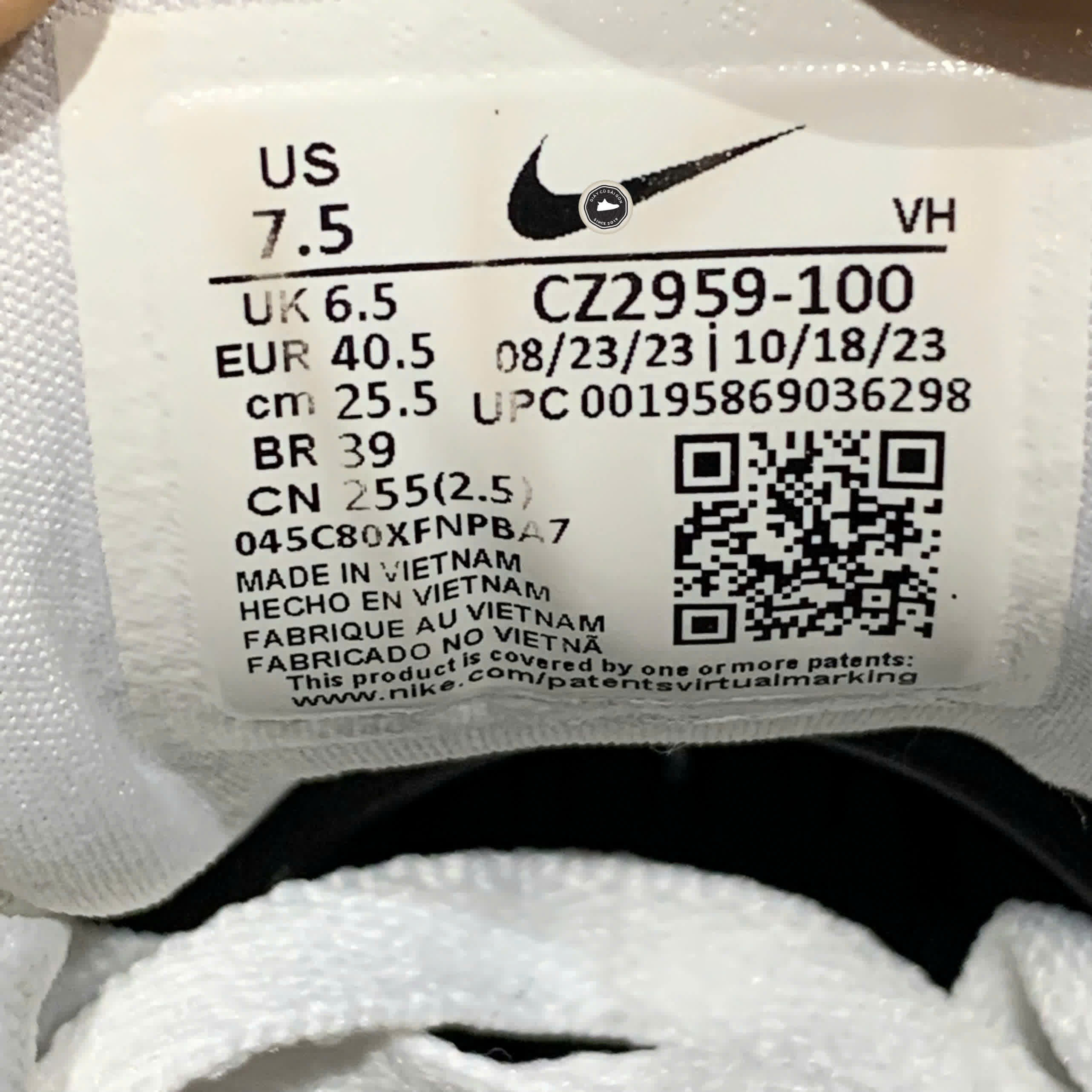 NIKE SB FORCE 58 WHITE LIGHT BROWN GUM CZ2959 100 SIZE 40.5 GIÀY 2HAND CHÍNH HÃNG PVN21891