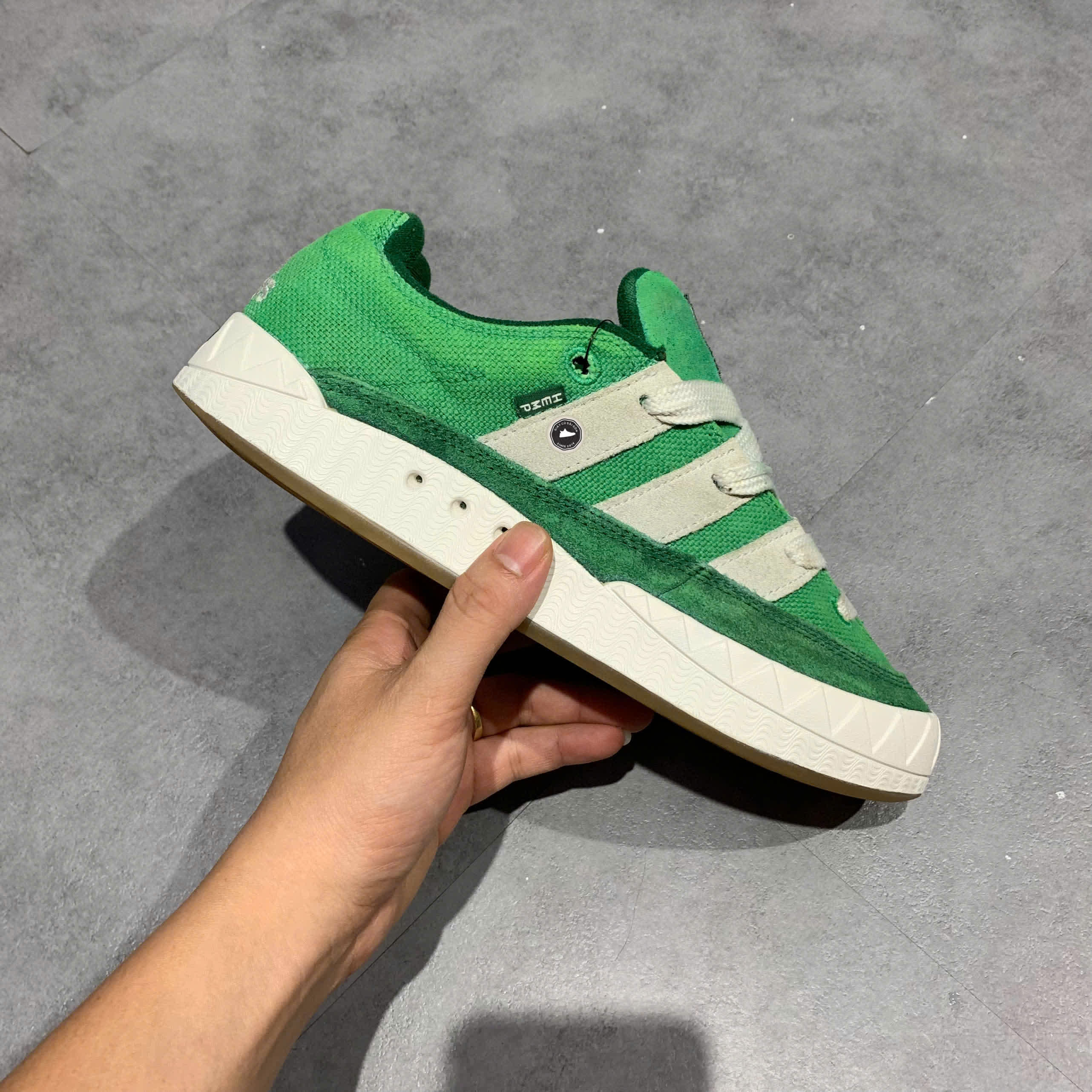 ADIDAS ORIGINALS ADIMATIC HEMP 'GREEN' HQ6908 SIZE 40 2/3 GIÀY 2HAND CHÍNH HÃNG PVN21717