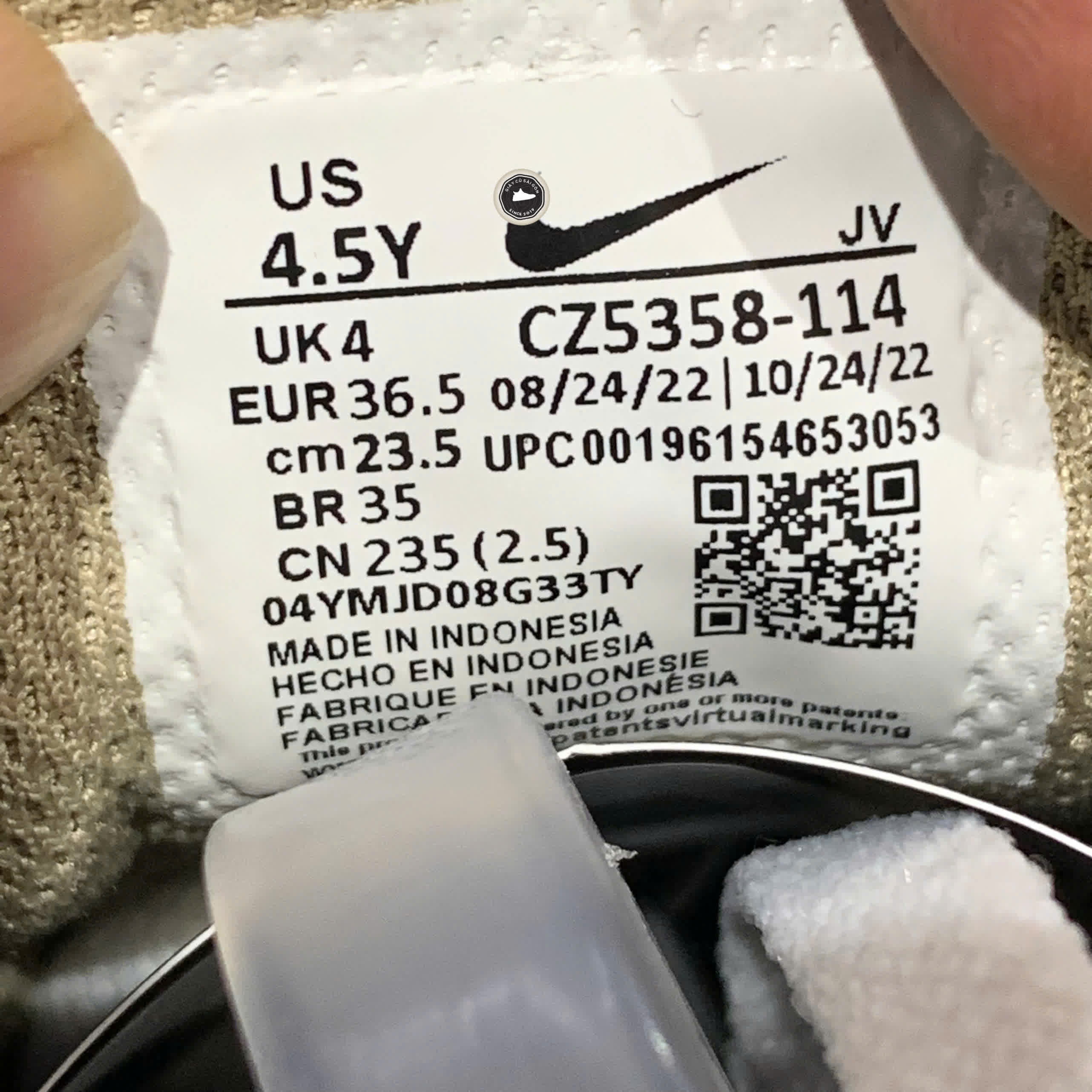 Nike Air Max SC GS 'Summit White Khaki' CZ5358 114 SIZE 36.5 GIÀY 2HAND CHÍNH HÃNG PVN22077