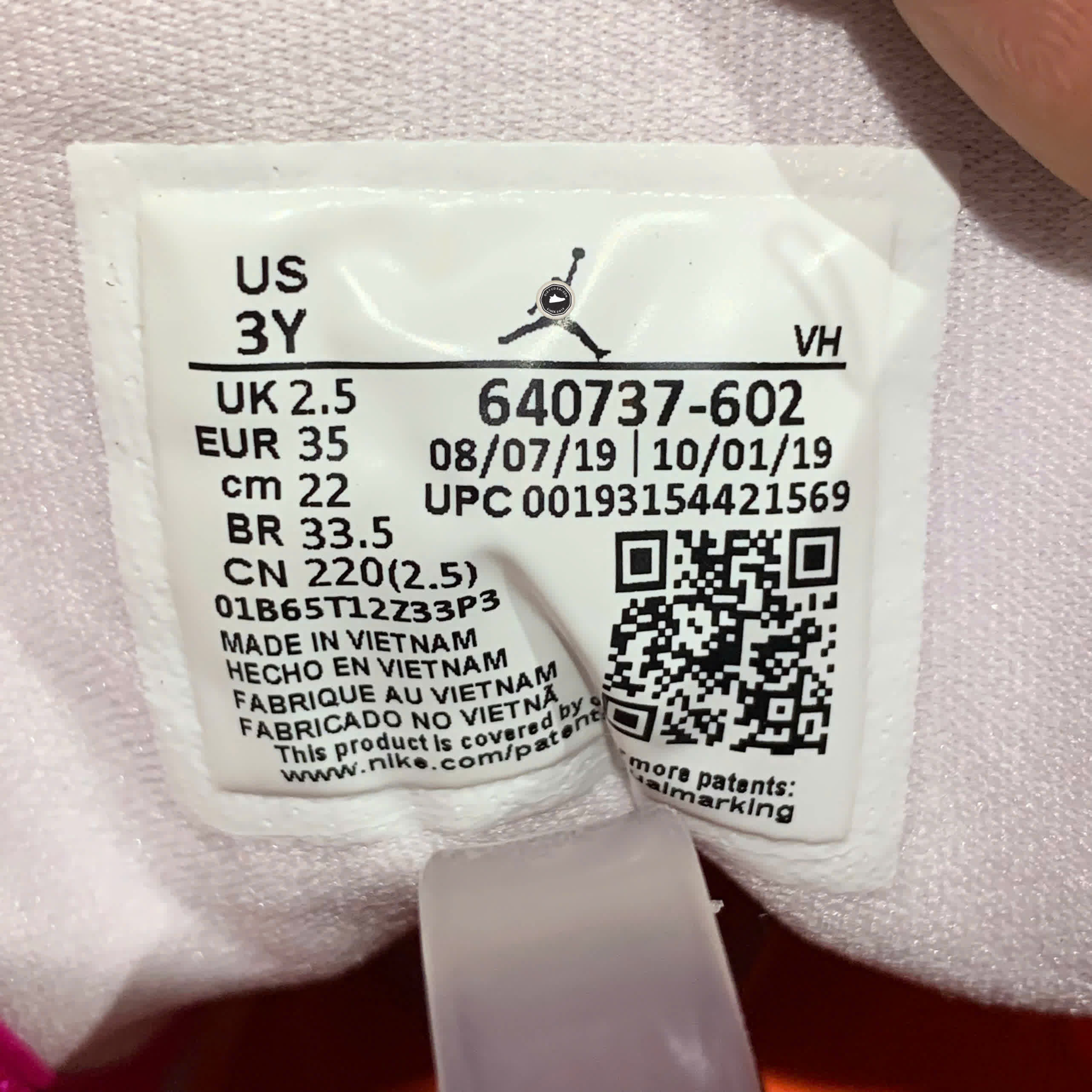 AIR JORDAN 1 MID 'FIRE PINK' 640737 602 SIZE 35 GIÀY 2HAND CHÍNH HÃNG PVN22138