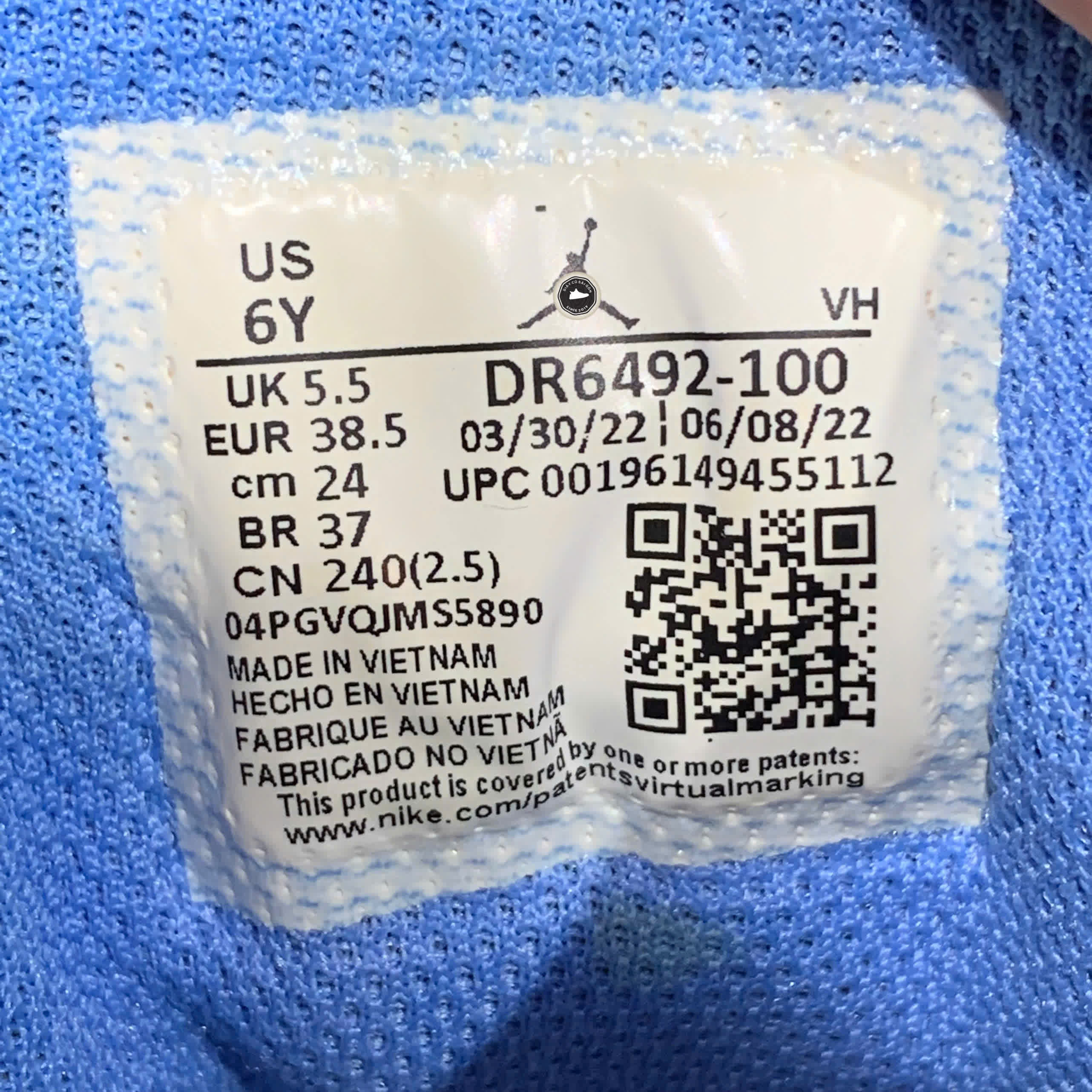 JORDAN 1 MID GS 'GAME WINNER' DR6492 100 SIZE 38.5 GIÀY 2HAND CHÍNH HÃNG PVN22093