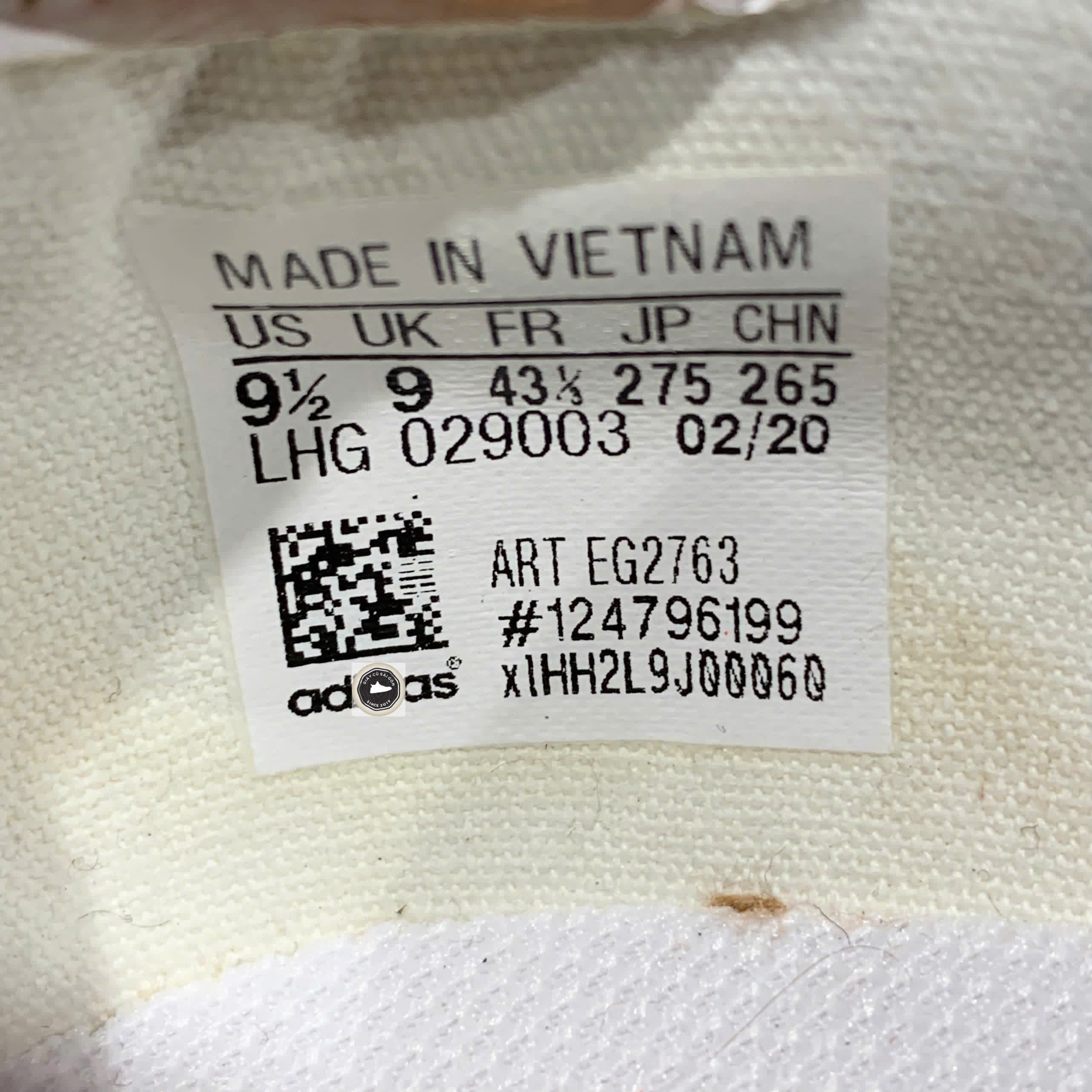 ADIDAS 3MC 'CRYSTAL WHITE' EG2763 SIZE 43 1/3 GIÀY 2HAND CHÍNH HÃNG PVN22419
