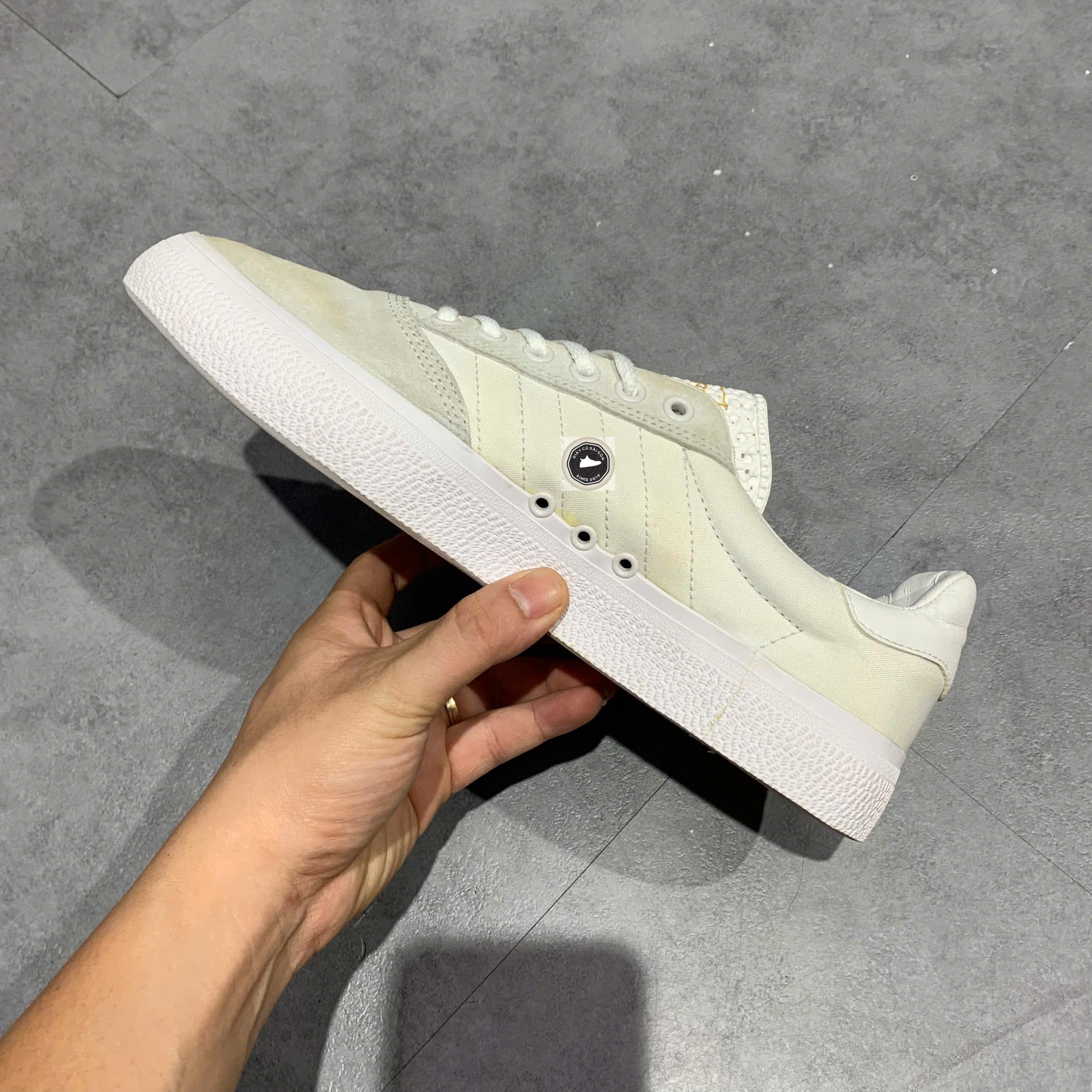 ADIDAS 3MC 'CRYSTAL WHITE' EG2763 SIZE 43 1/3 GIÀY 2HAND CHÍNH HÃNG PVN22419