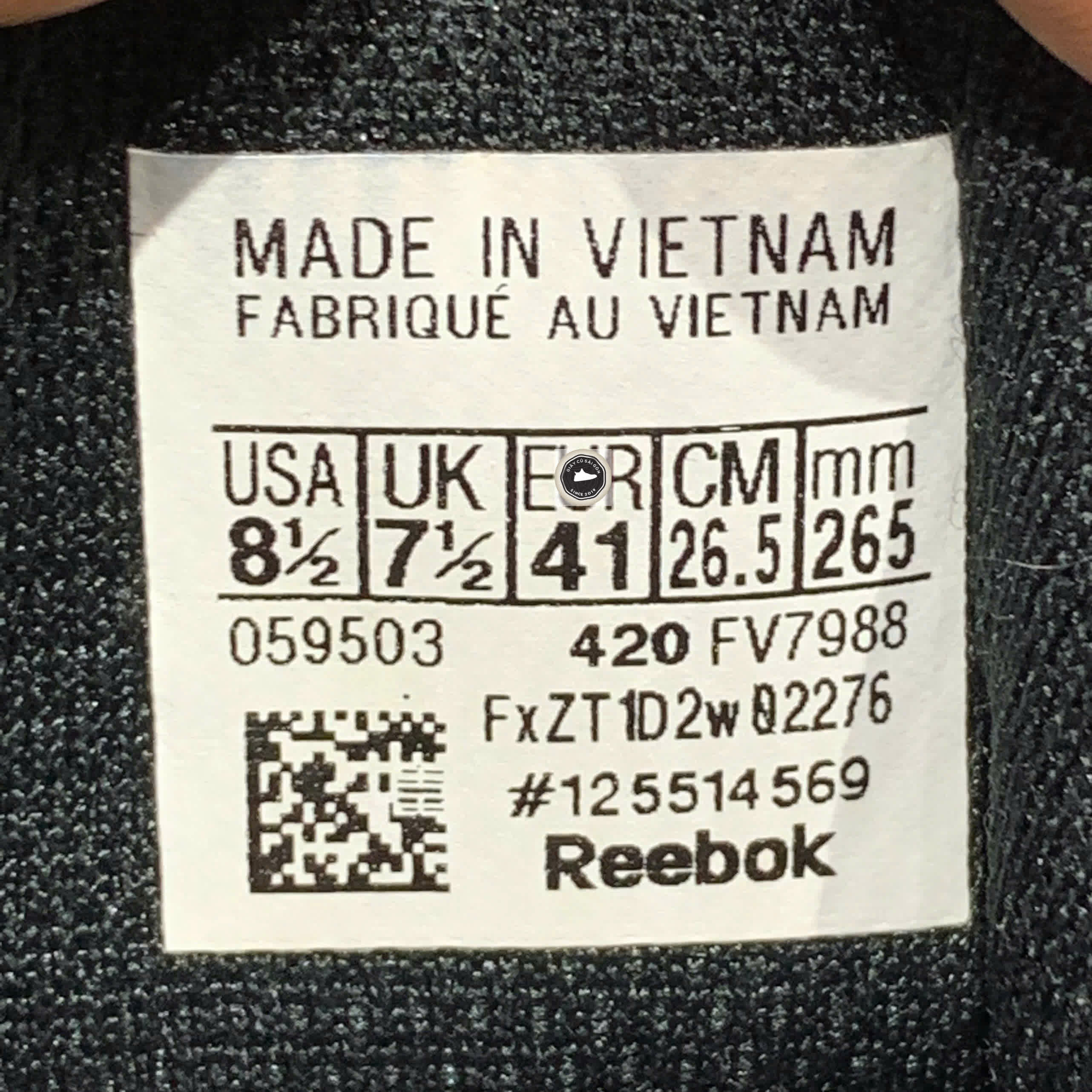 🔥 Reebok Premier Black True Grey – SIZE 41 – PVN22367 – CHÍNH HÃNG