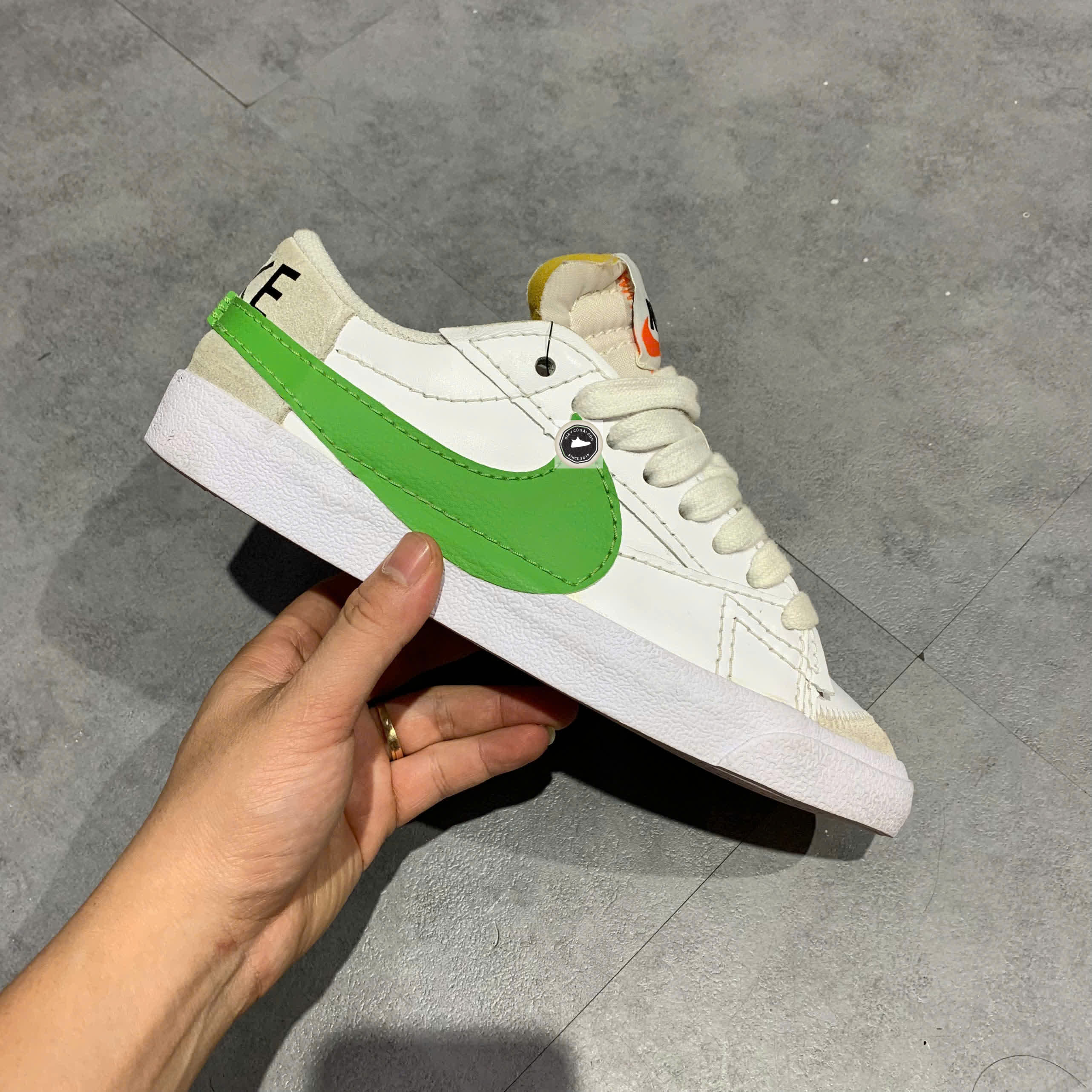 🔥 NIKE BLAZER LOW ’77 JUMBO – WHITE / CHLOROPHYLL – SIZE 41 1/3 – PVN22571 – CHÍNH HÃNG