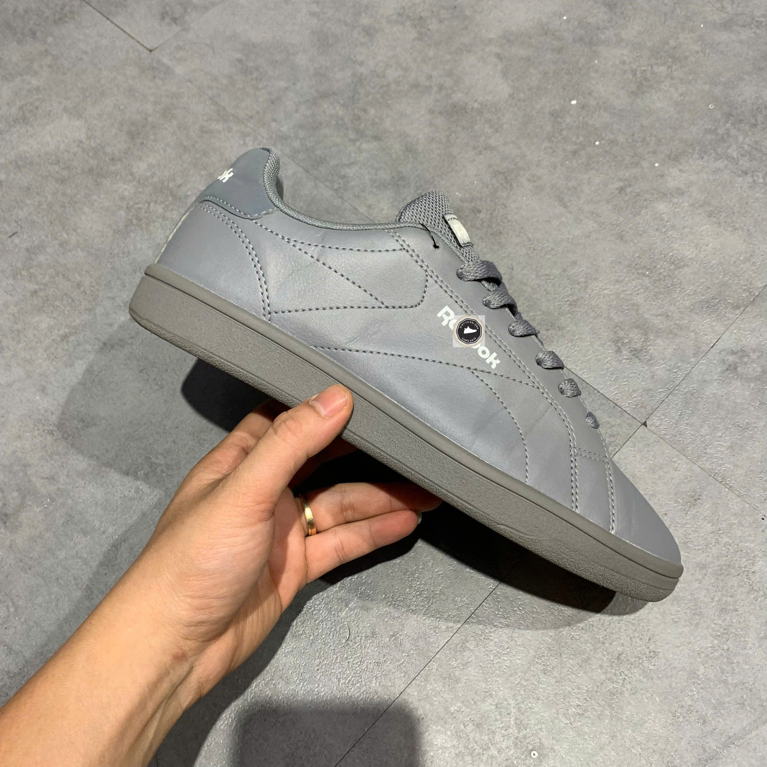 🔥 REEBOK ROYAL COMPLETE CLEAN – GRAY/WHITE – SIZE 41 – PVN22326 – CHÍNH HÃNG