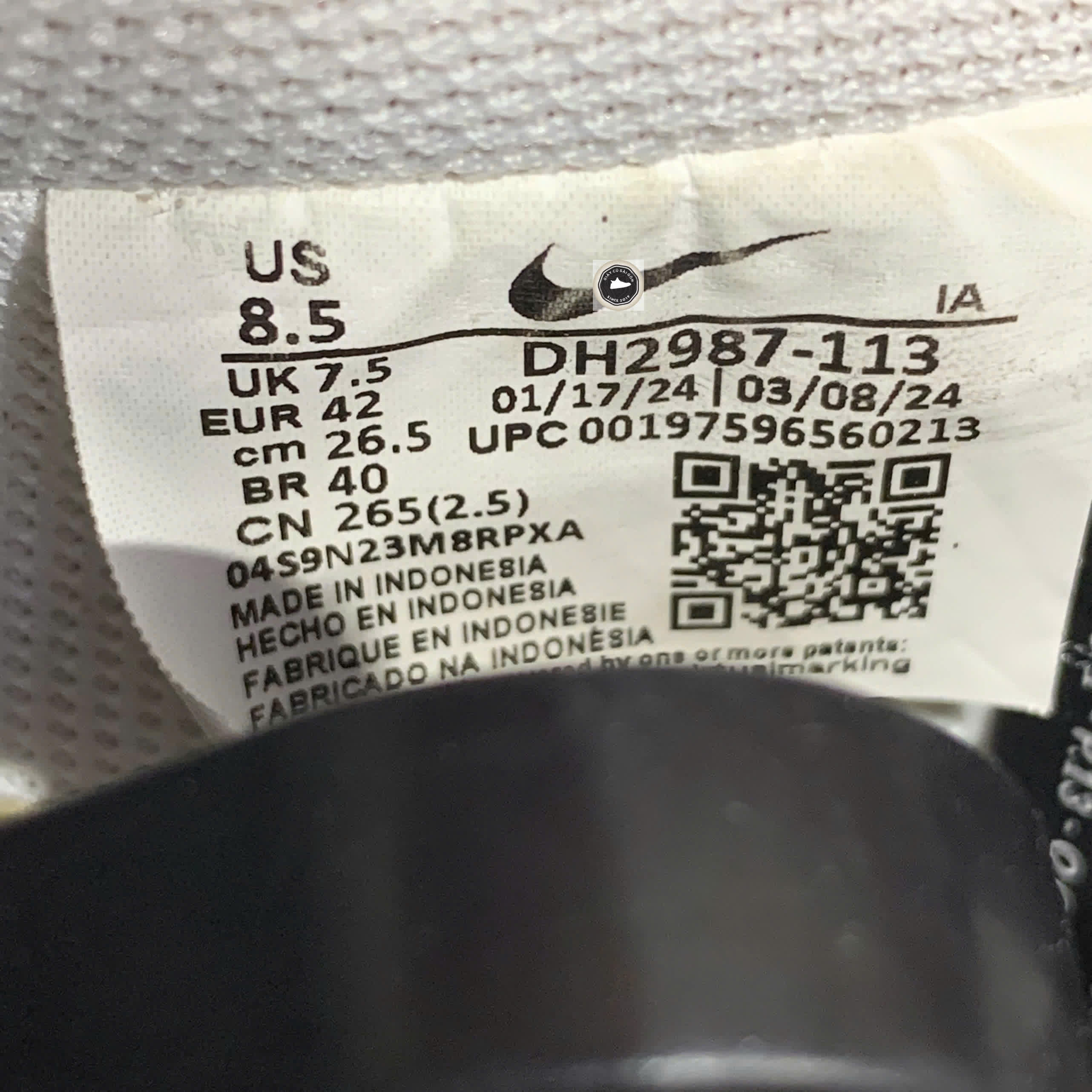 Nike Court Vision Low Next Nature 'White Burgundy Crush' DH2987 113 SIZE 42 GIÀY 2HAND CHÍNH HÃNG PVN22689