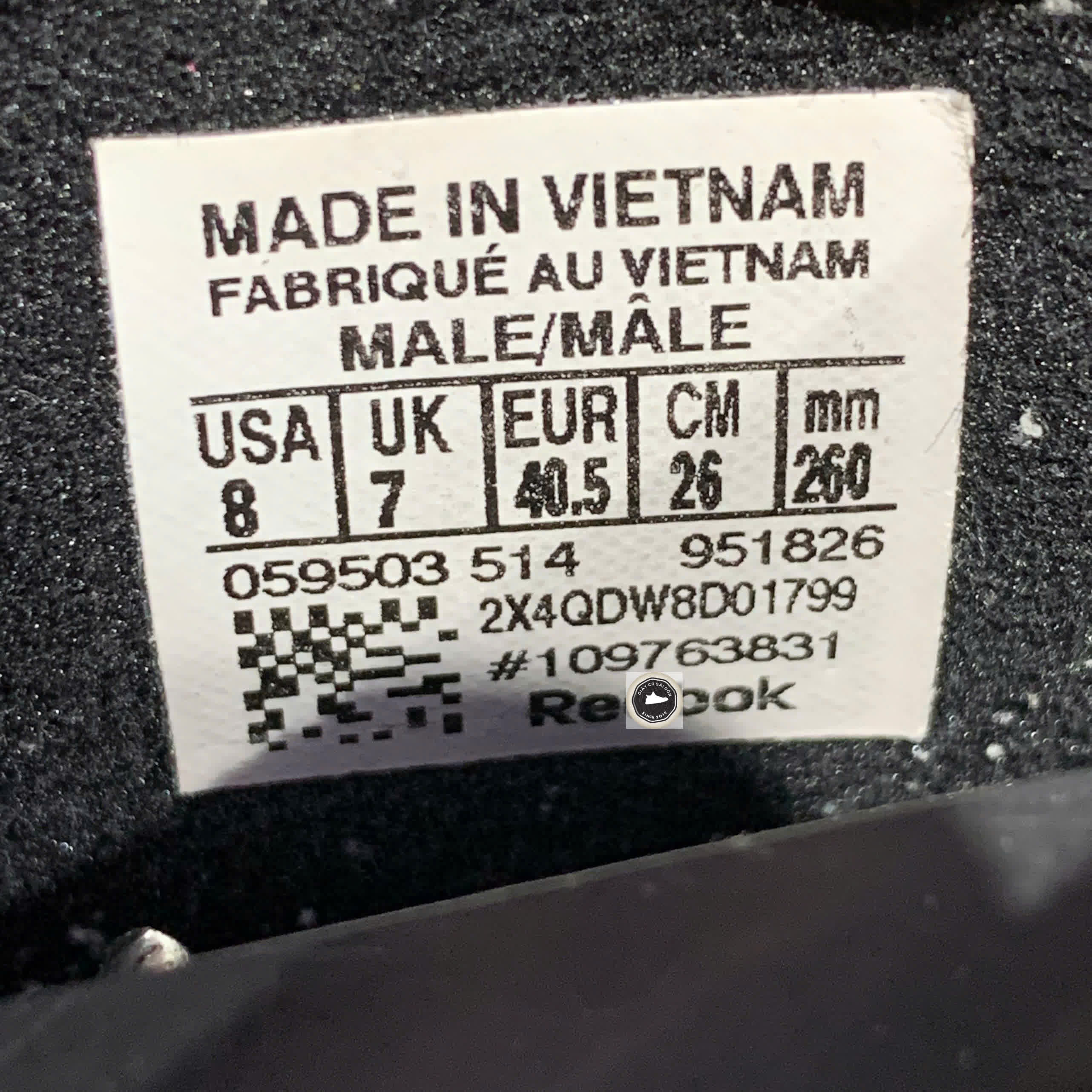 Reebok Classic Leather - 059503 514 - Size 40.5 - GIÀY 2HAND CHÍNH HÃNG PVN22215