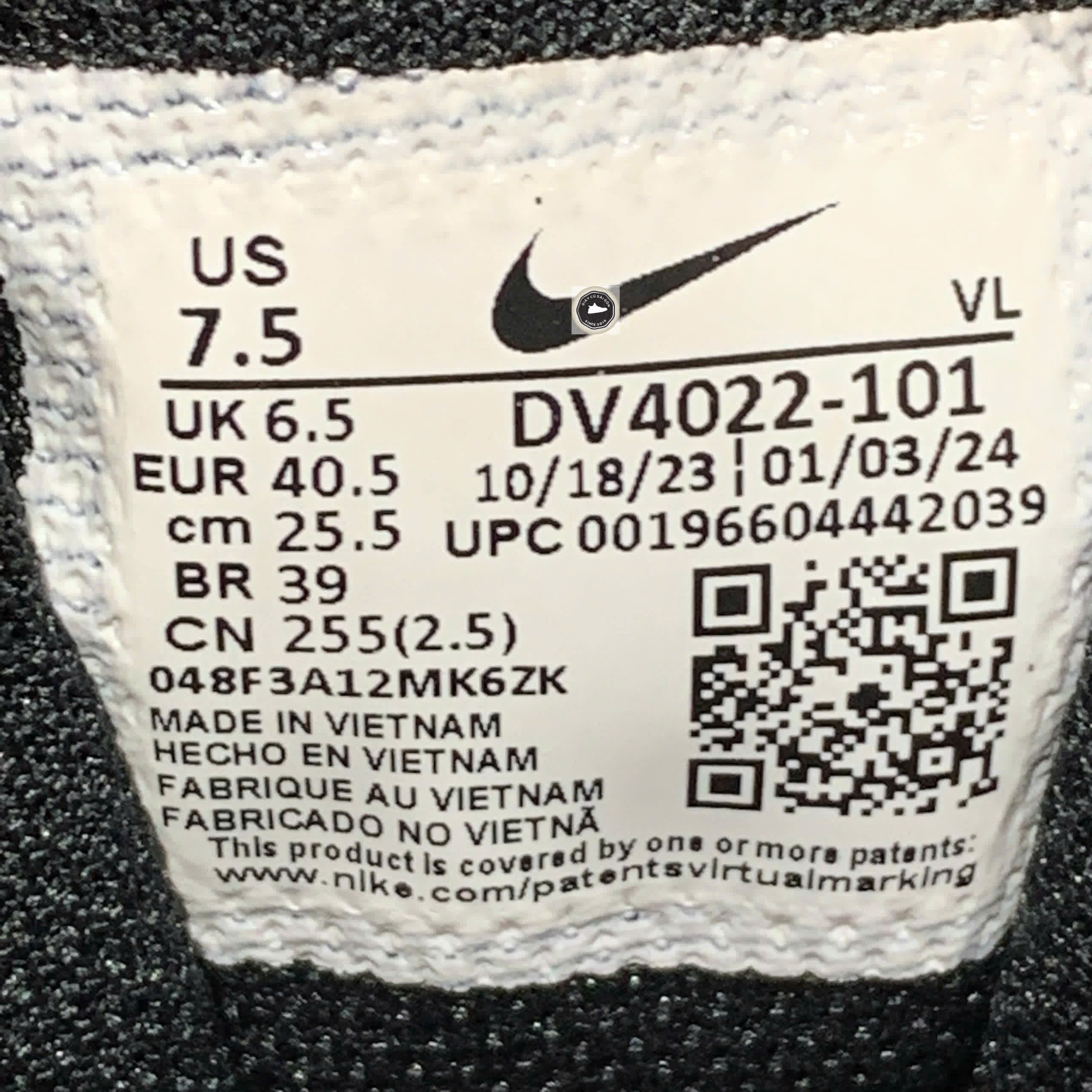 Nike Air Winflo 10 'White Volt' - DV4022 101 - Size 40.5 - GIÀY 2HAND CHÍNH HÃNG PVN22420