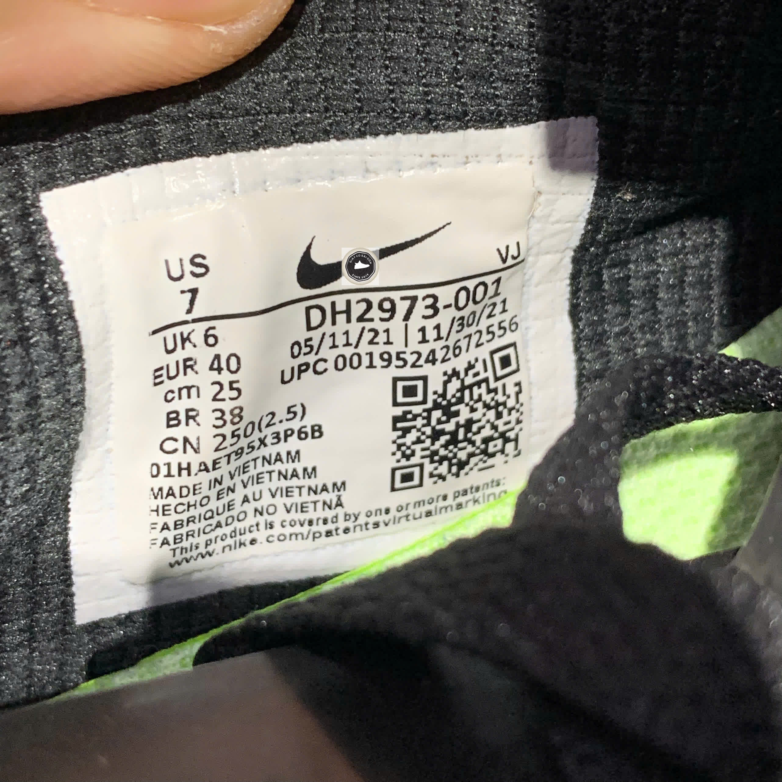 Nike Air Max Terrascape 90 Black Lime Ice - DH2973 001 - Size 40 - GIÀY 2HAND CHÍNH HÃNG PVN21606