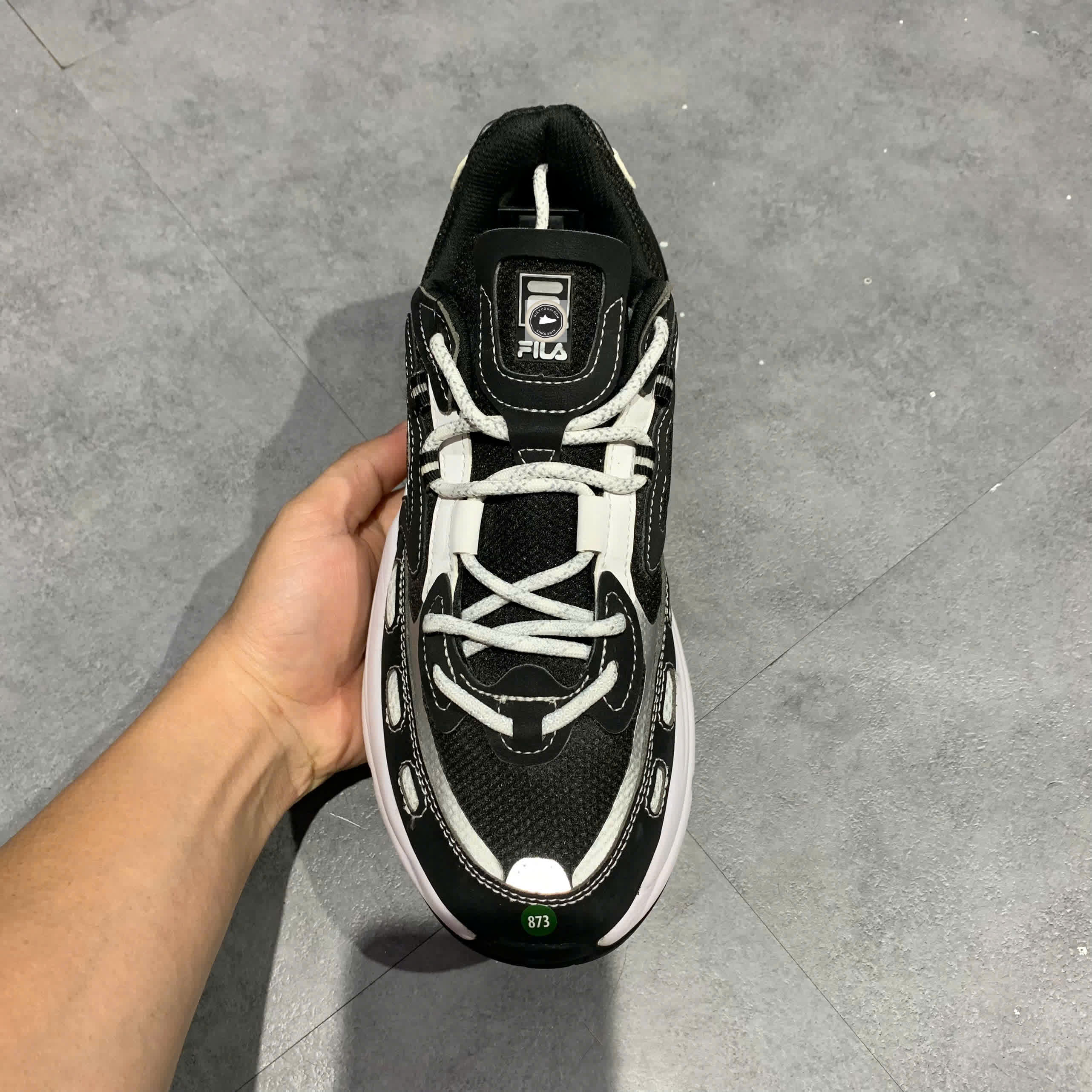 🔥 FILA ARCH VINTAGE SHOES ‘BLACK WHITE’ – SIZE 39 – PVN23077 – CHÍNH HÃNG