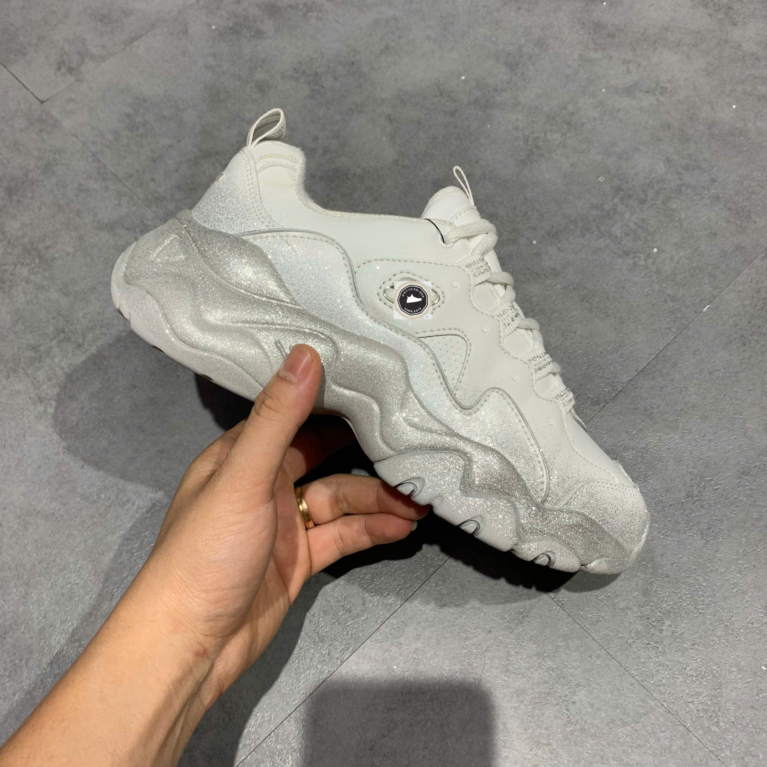 Skechers D'Lites 3.0 White Silver - SN 149256 - Size 37 - GIÀY 2HAND CHÍNH HÃNG 23056