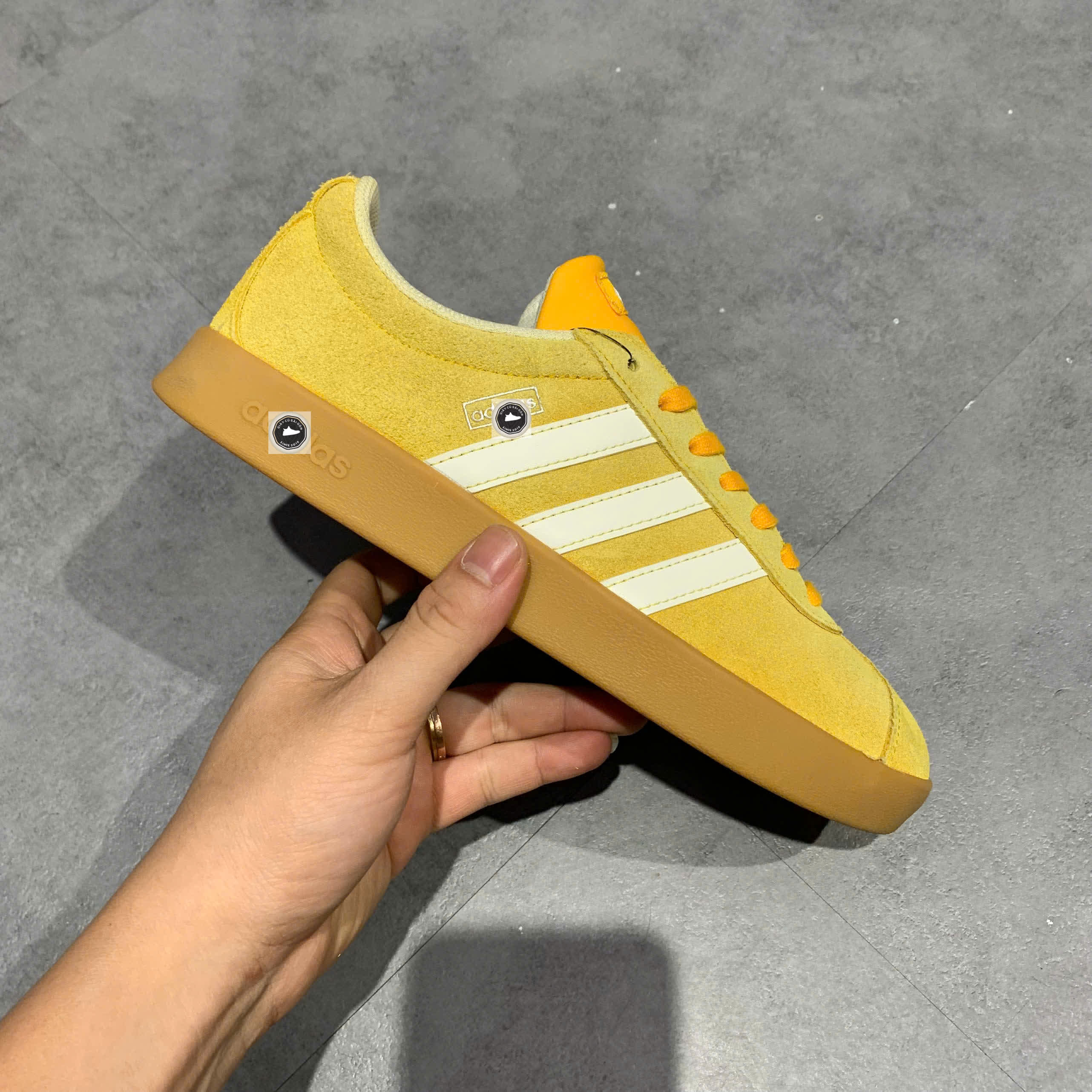 Adidas VL Court 2.0 Collegiate Gold - JI0495 - Size 38 - GIÀY 2HAND CHÍNH HÃNG 23036