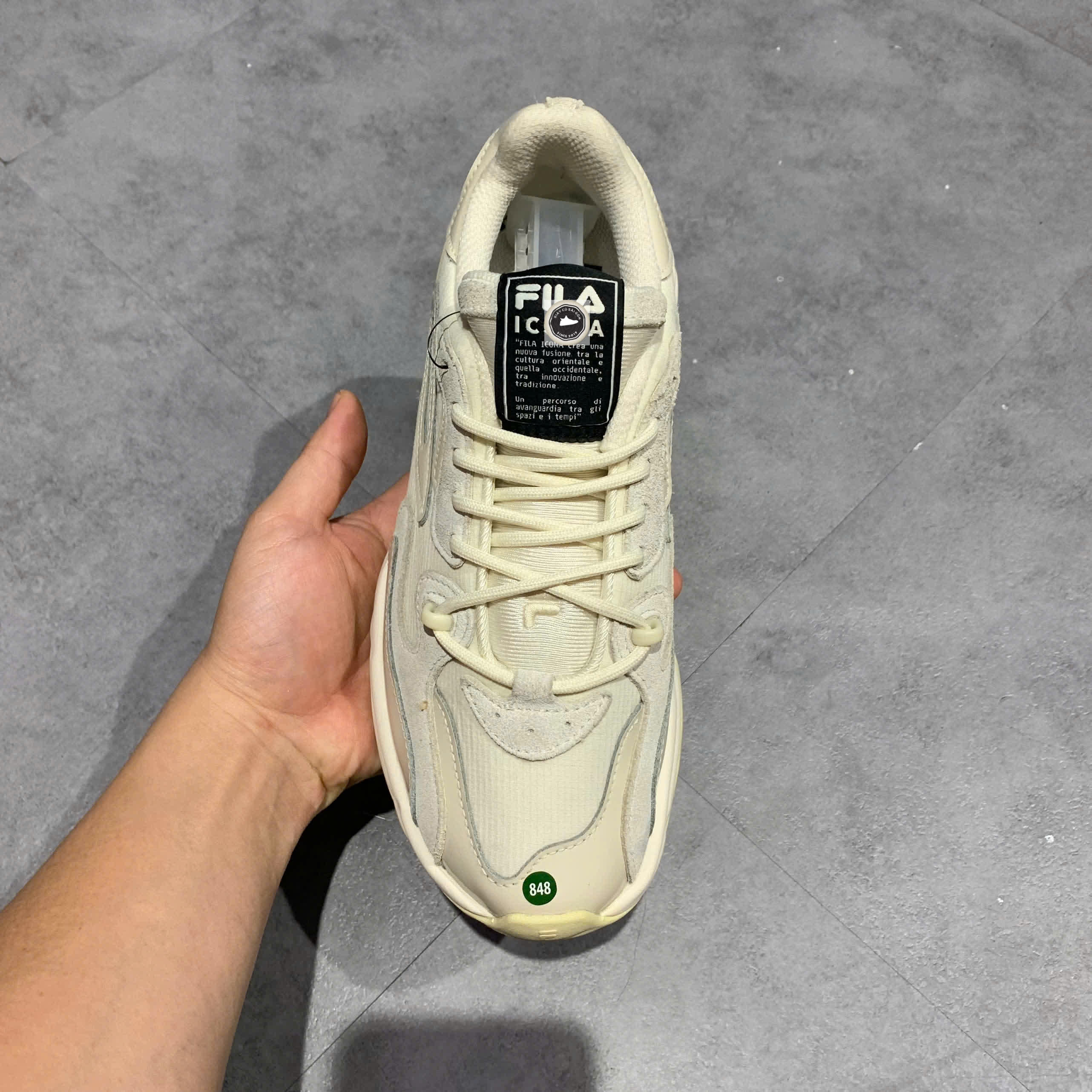 🔥 FILA TERRA CREAMWHITE GRAY – SIZE 36.5 – PVN22984 – CHÍNH HÃNG