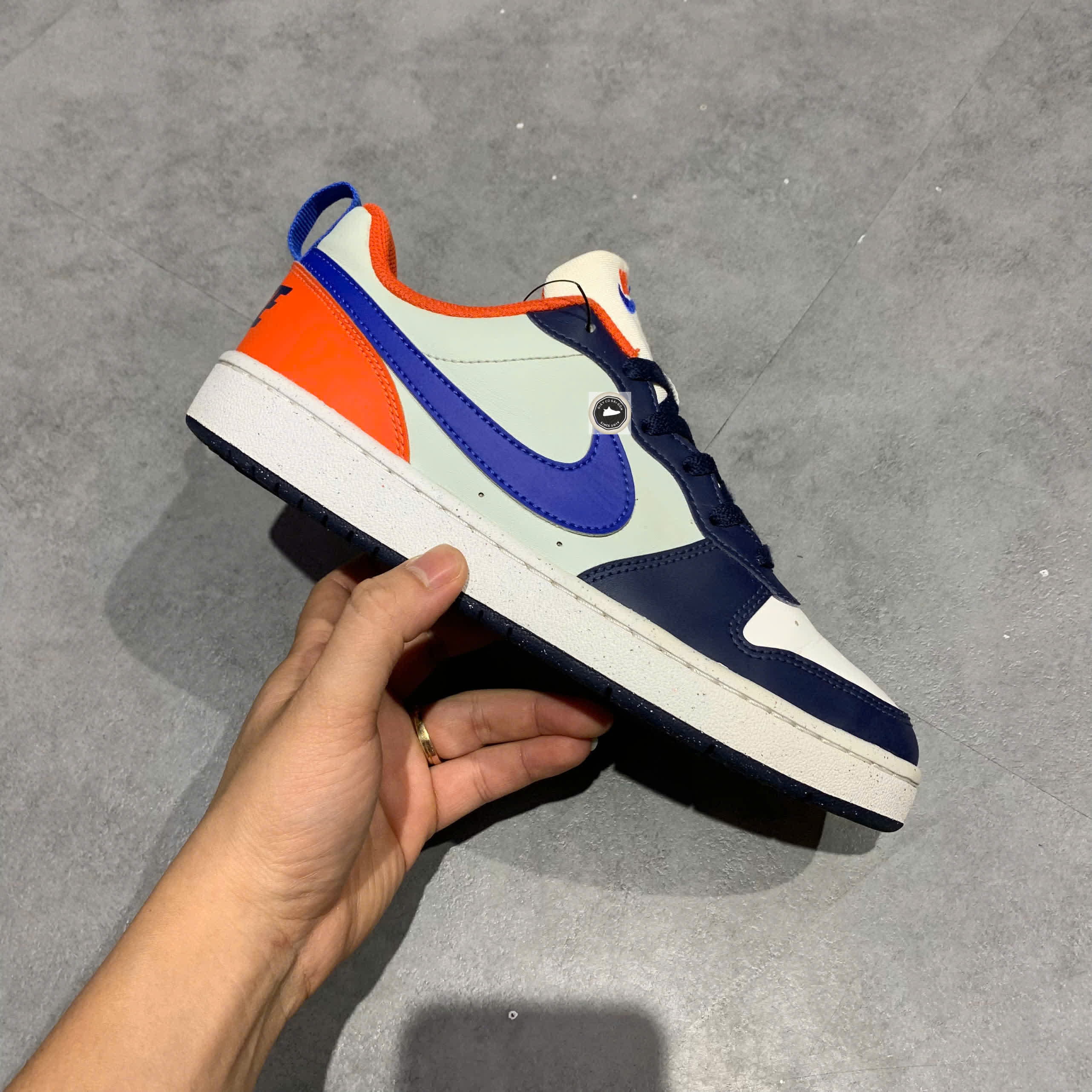 [Nike Court Borough Low Recraft GS Midnight Navy] - DV5456 401 - Size 39 - GIÀY 2HAND CHÍNH HÃNG 23064