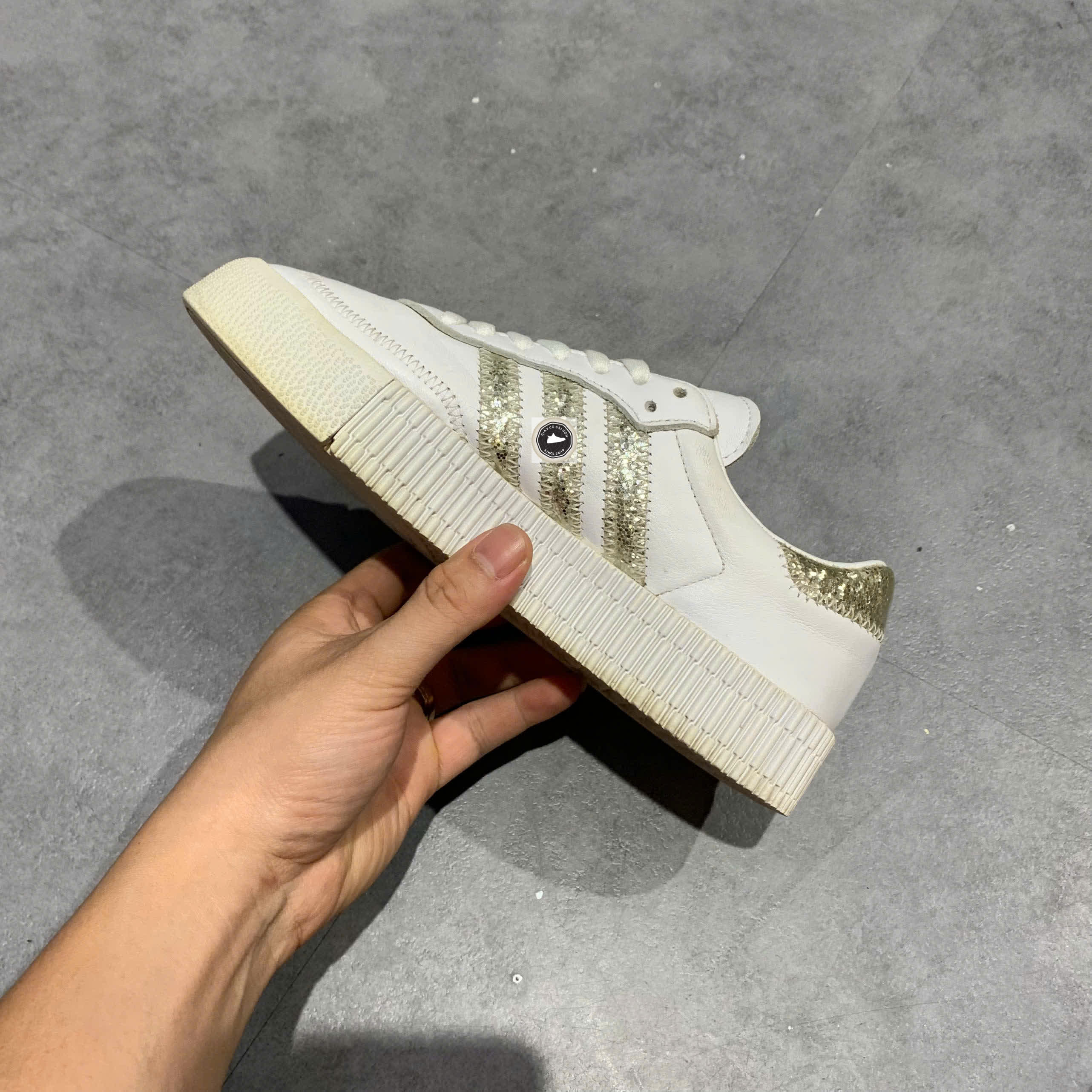 🔥 ADIDAS SAMBAROSE ‘WHITE SILVER’ – SIZE 38 – PVN23090 – CHÍNH HÃNG