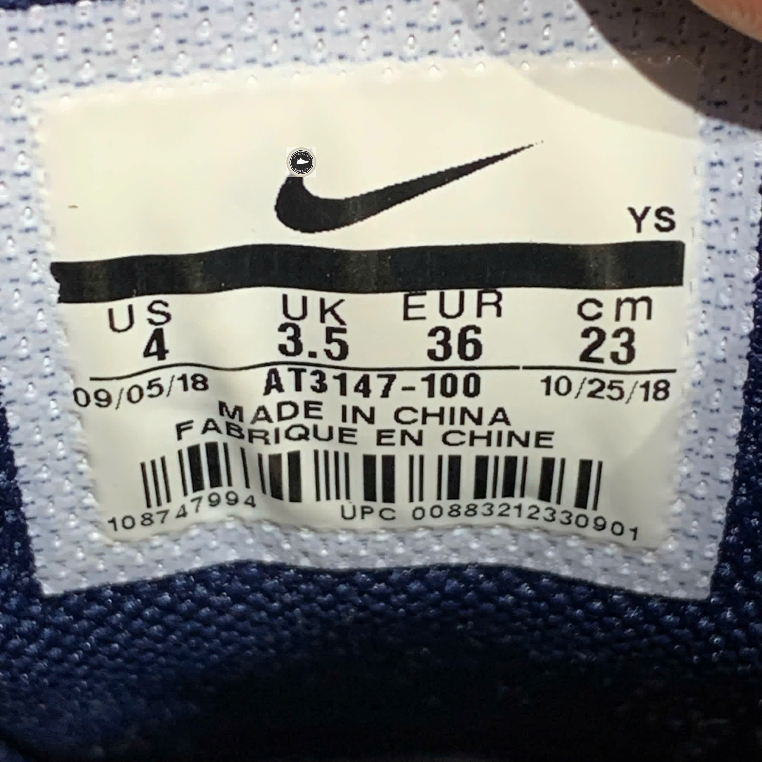 [Martine Rose x Nike Air Monarch IV White Navy] - AT3147 100 - Size 36 - GIÀY 2HAND CHÍNH HÃNG 22951