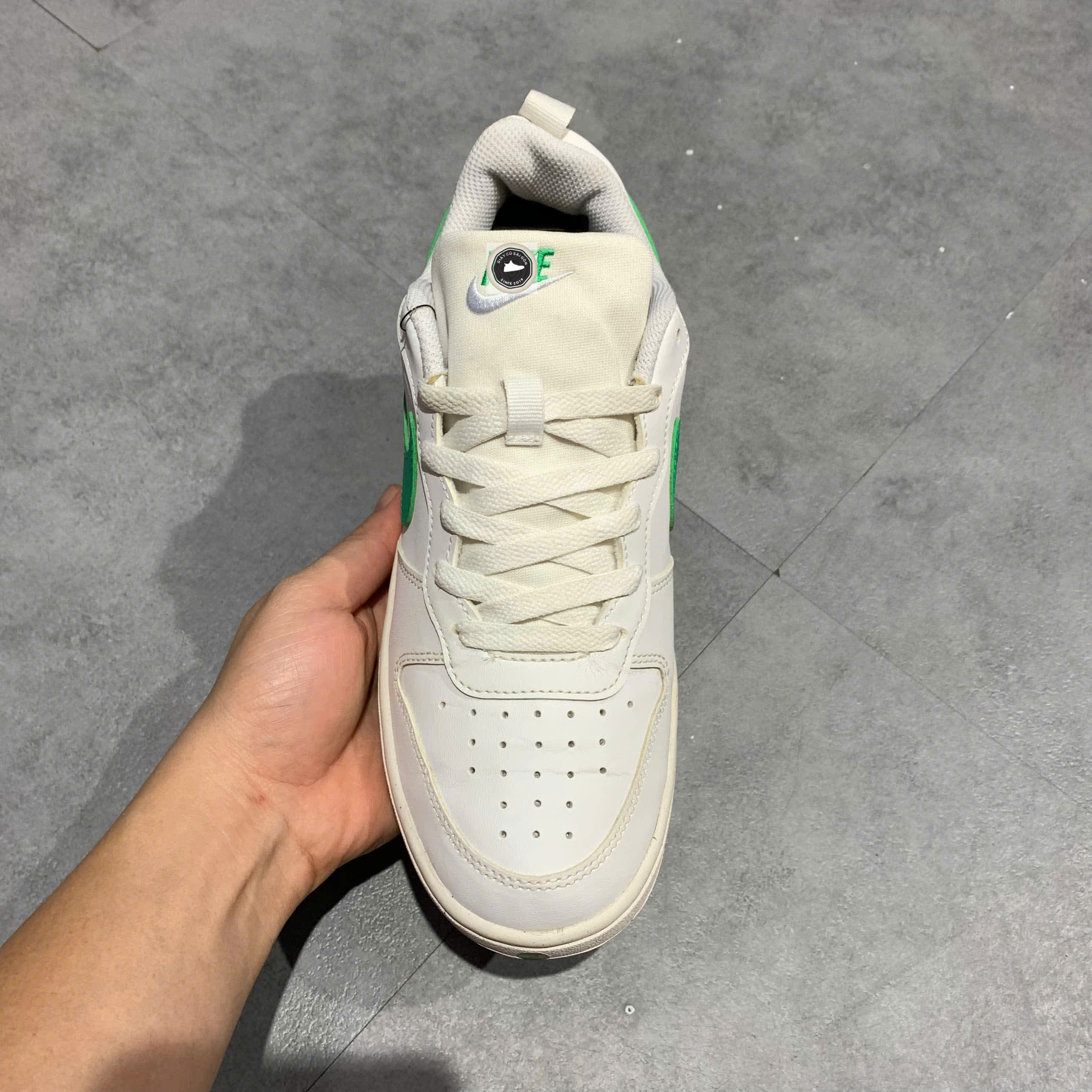 🔥 NIKE COURT BOROUGH LOW RECRAFT ‘WHITE/GREEN’ – SIZE 38 – PVN22961 – CHÍNH HÃNG