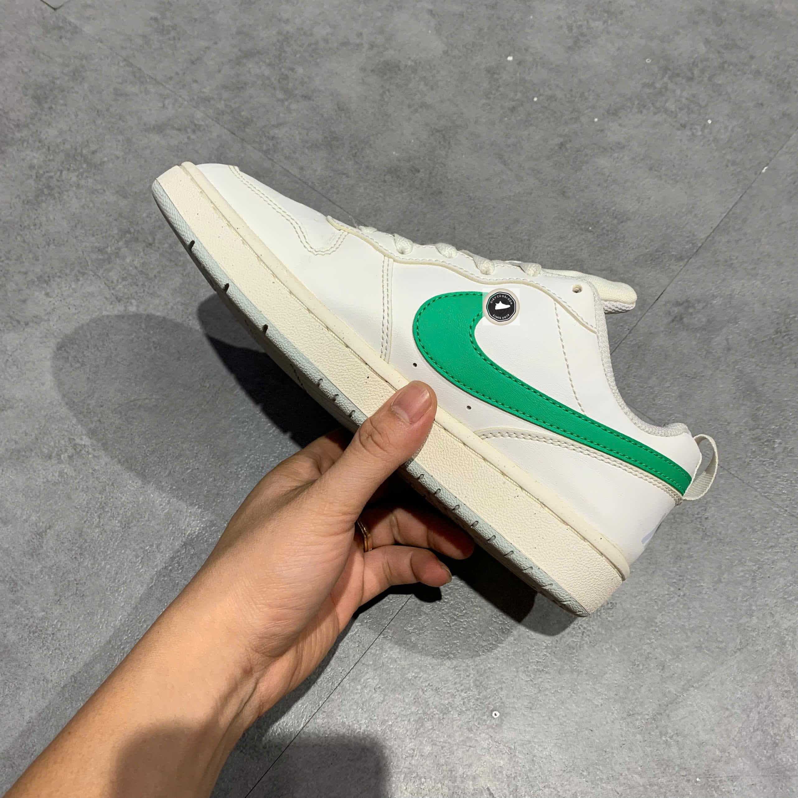 🔥 NIKE COURT BOROUGH LOW RECRAFT ‘WHITE/GREEN’ – SIZE 38 – PVN22961 – CHÍNH HÃNG