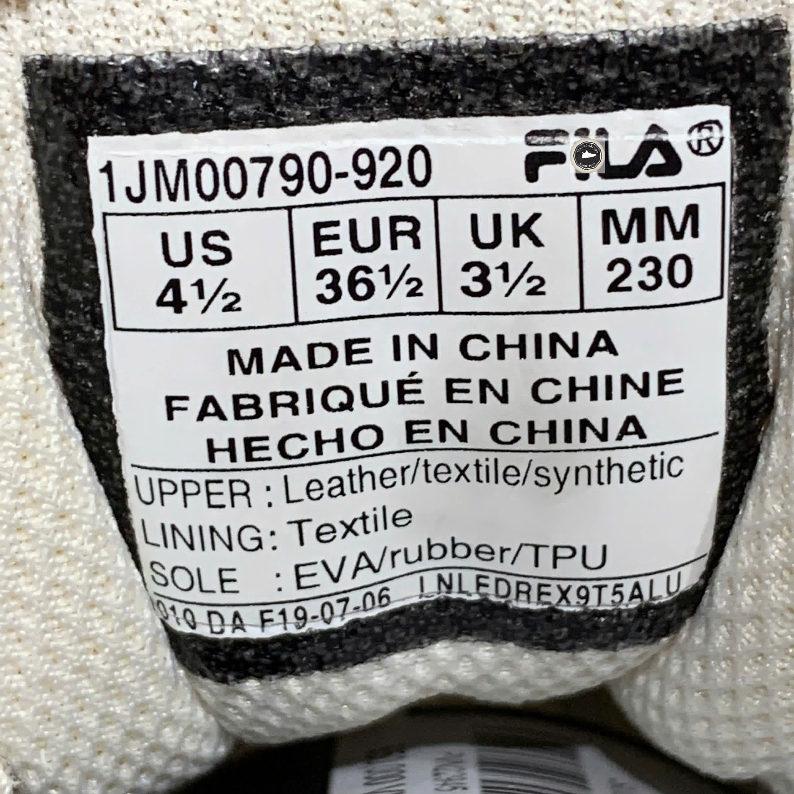 🔥 FILA INTERATION CREAM WHITE – SIZE 36 1/2 – PVN22945 – CHÍNH HÃNG