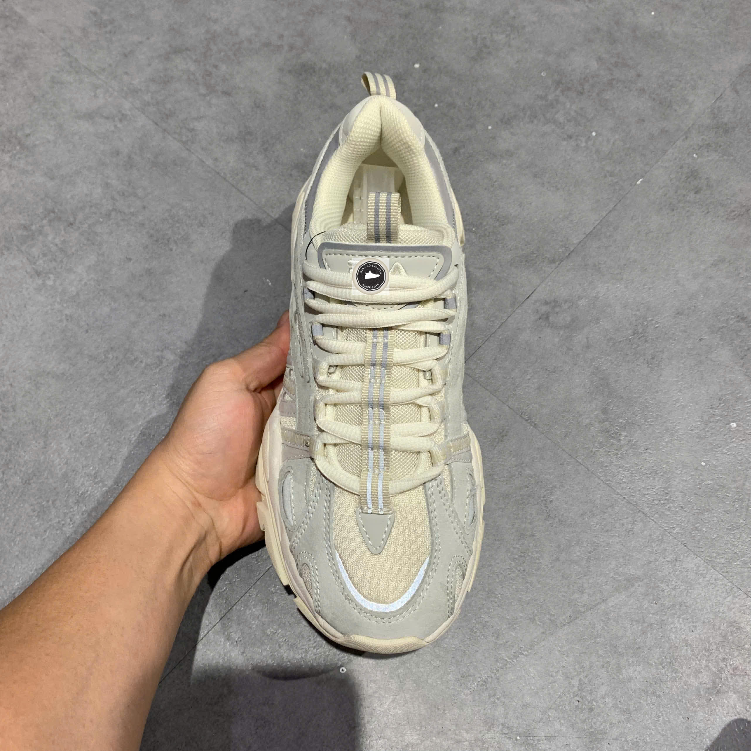 [FILA Interation Light White Grey] - 1JM00790 920 - Size 38 - GIÀY 2HAND CHÍNH HÃNG 22972