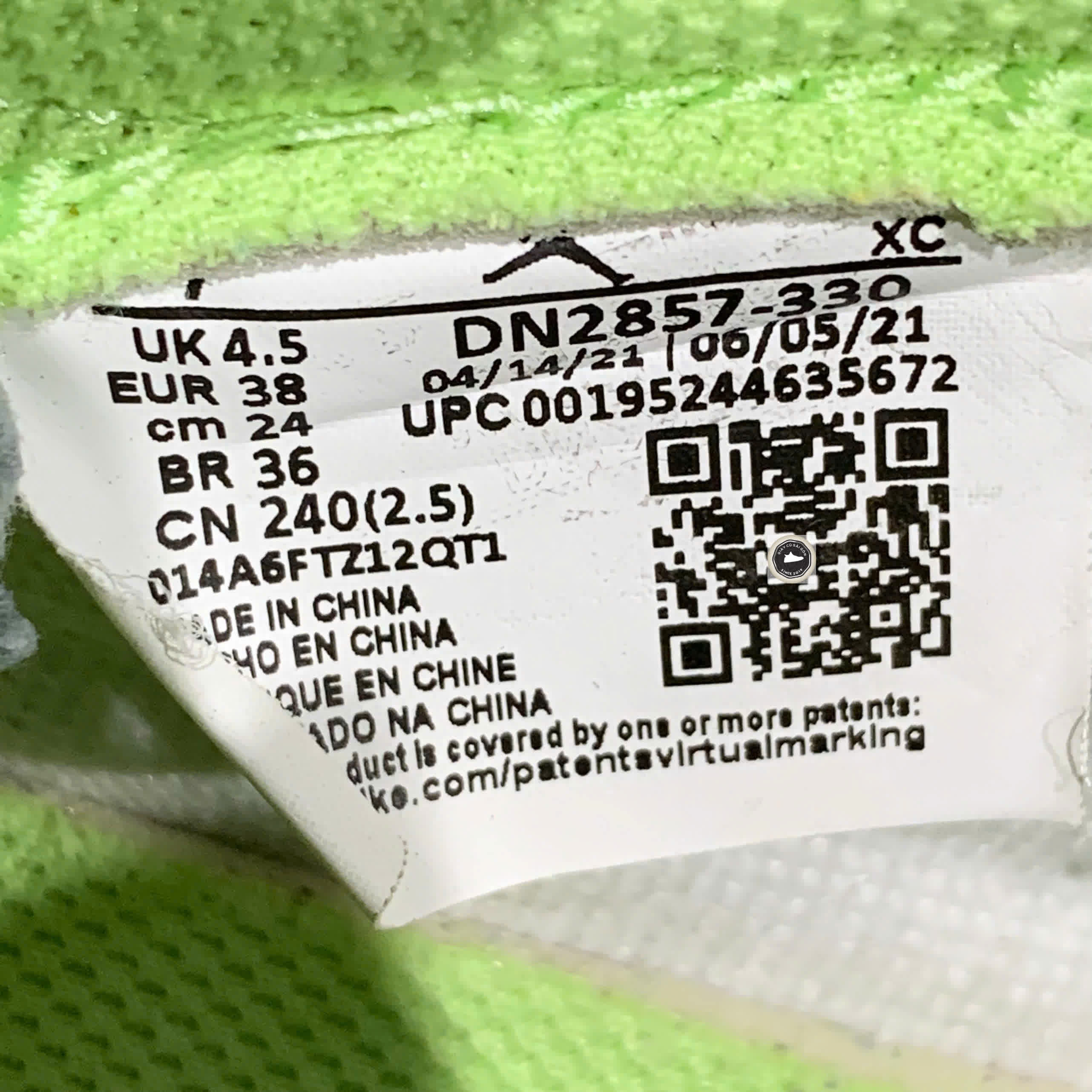 Billie Eilish x Air Jordan 1 KO "Ghost Green" - DN2857 330 - Size 38 - GIÀY 2HAND CHÍNH HÃNG 23075