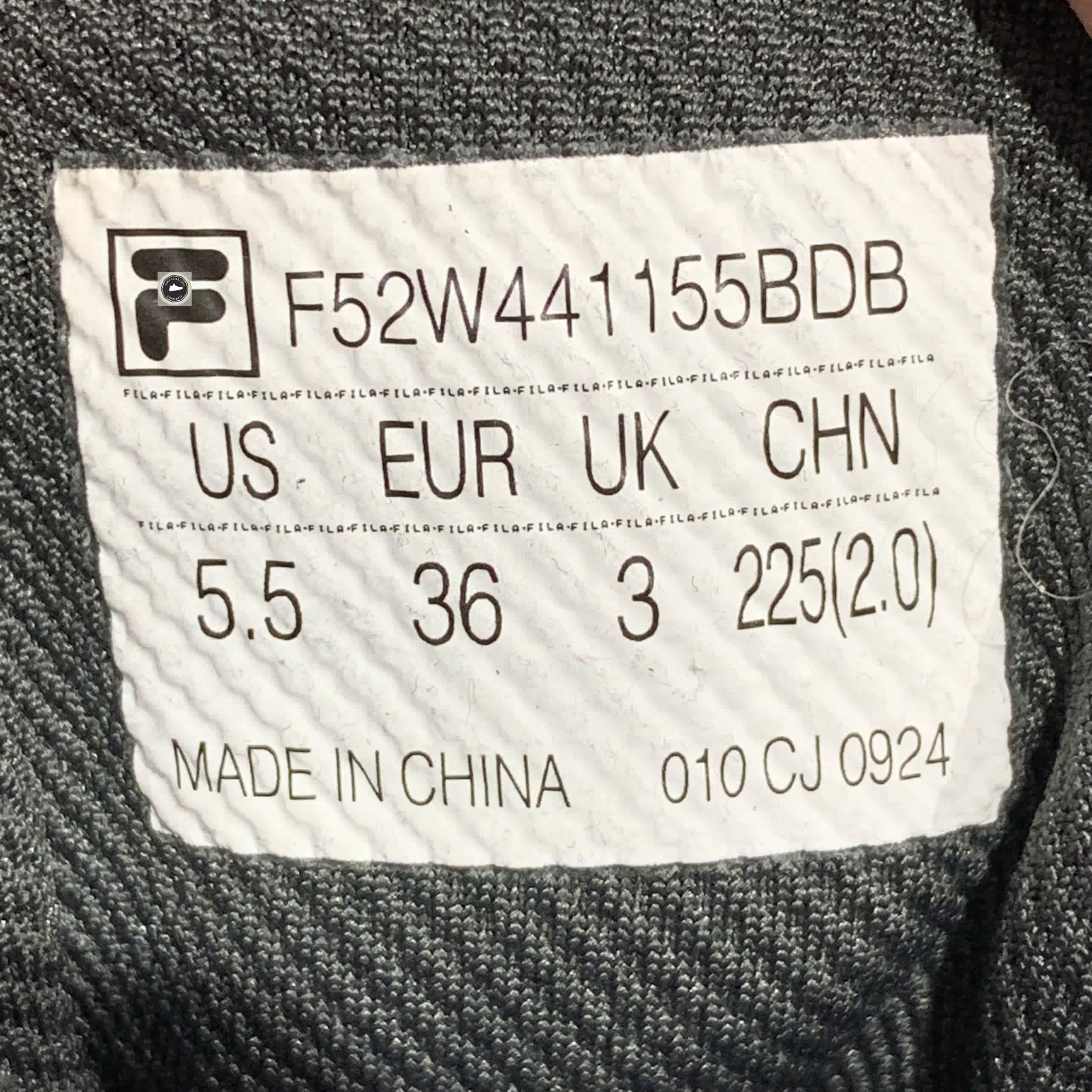 🔥 FILA Fern Sneakers 'Black Grey' – SIZE 36 2/3 – PVN22974 – CHÍNH HÃNG