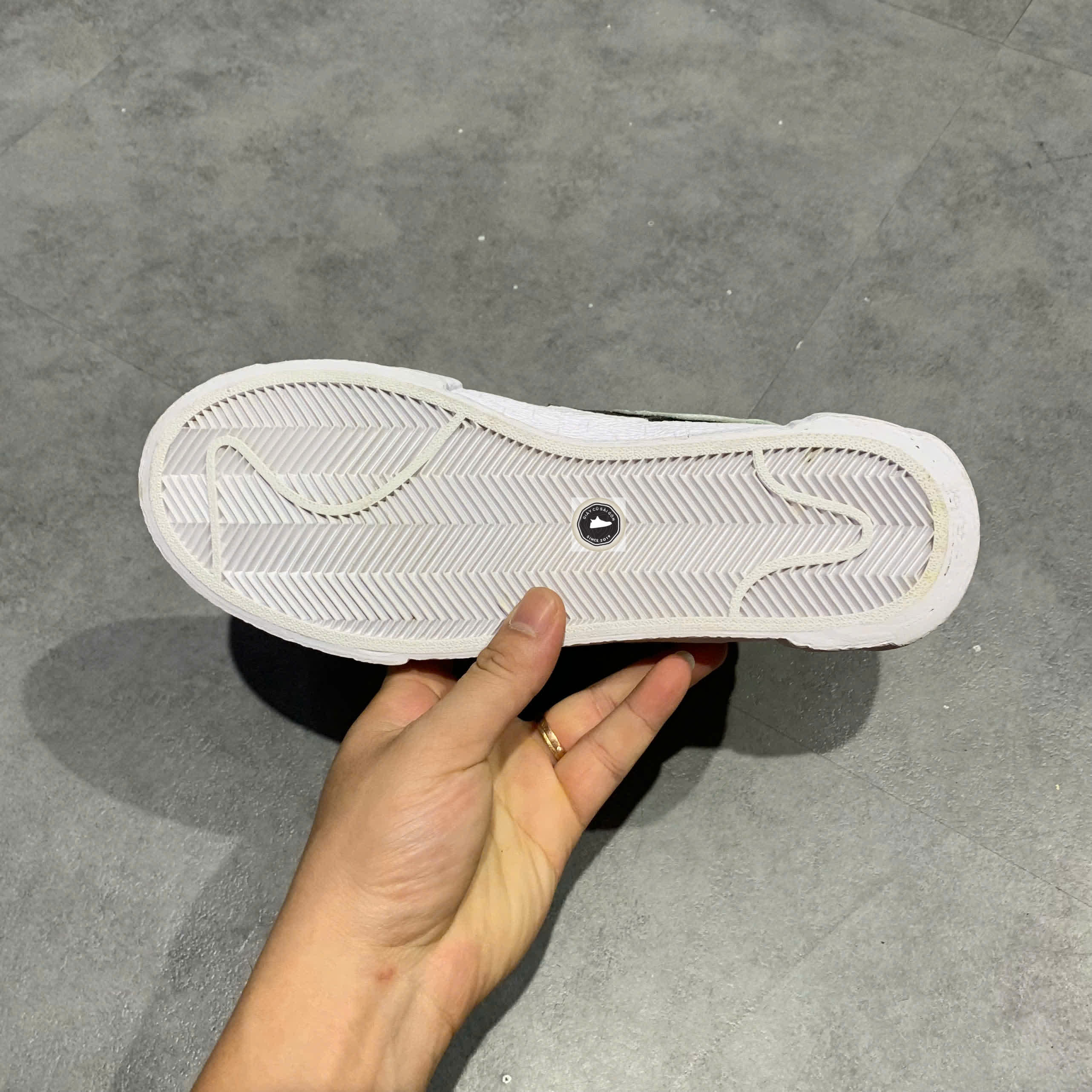 🔥 Giày Nike Blazer Low ‘Sacai Black Leather’ DM6443‑001 – SIZE 38 – PVN22907 – CHÍNH HÃNG