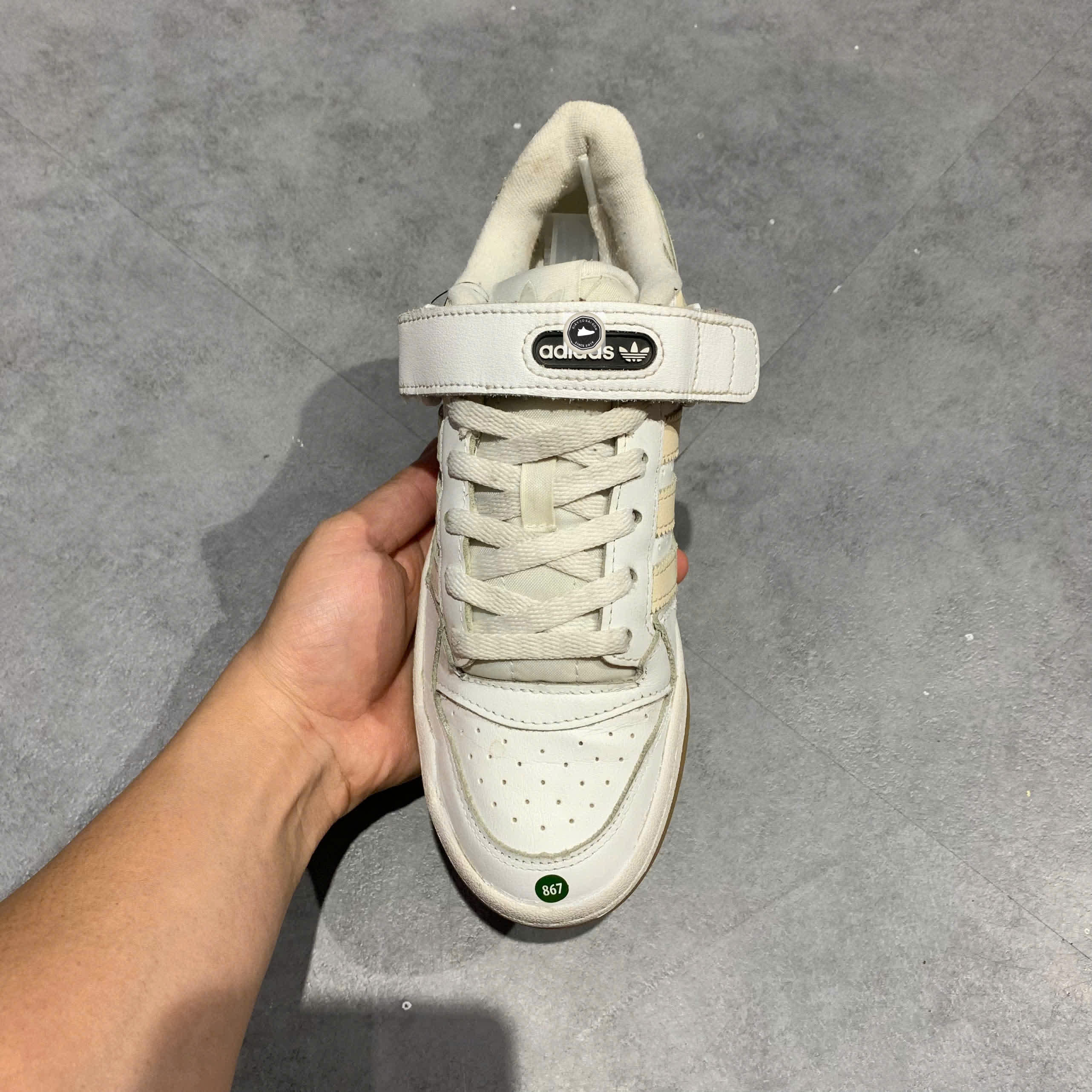 🔥 Adidas Originals Forum Low 'White Ecru Tint Gum' – SIZE 37 1/3 – PVN23067 – CHÍNH HÃNG