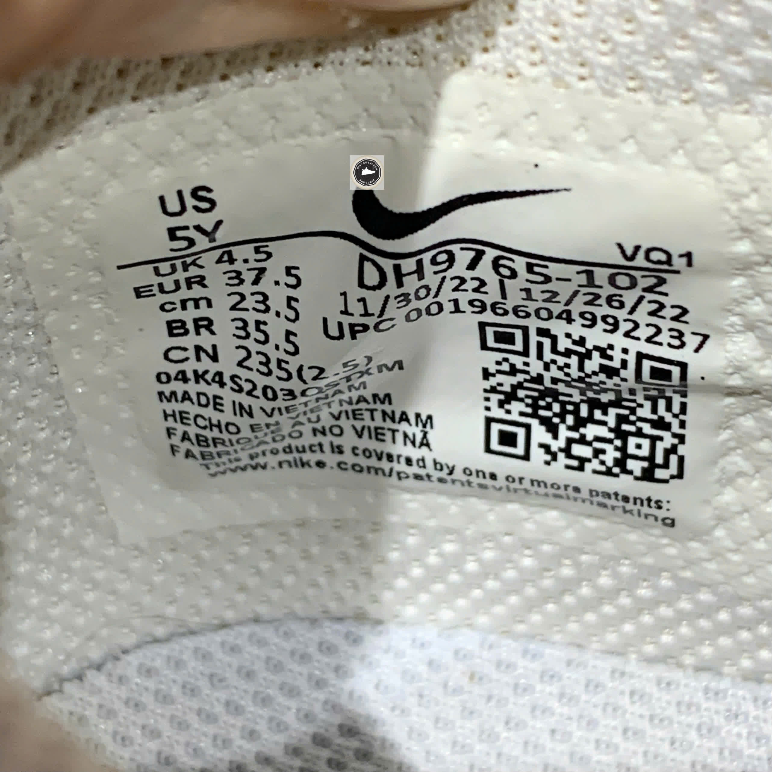 🔥 Nike Dunk Low GS 'White Pure Platinum' – SIZE 37.5 – PVN22966 – CHÍNH HÃNG