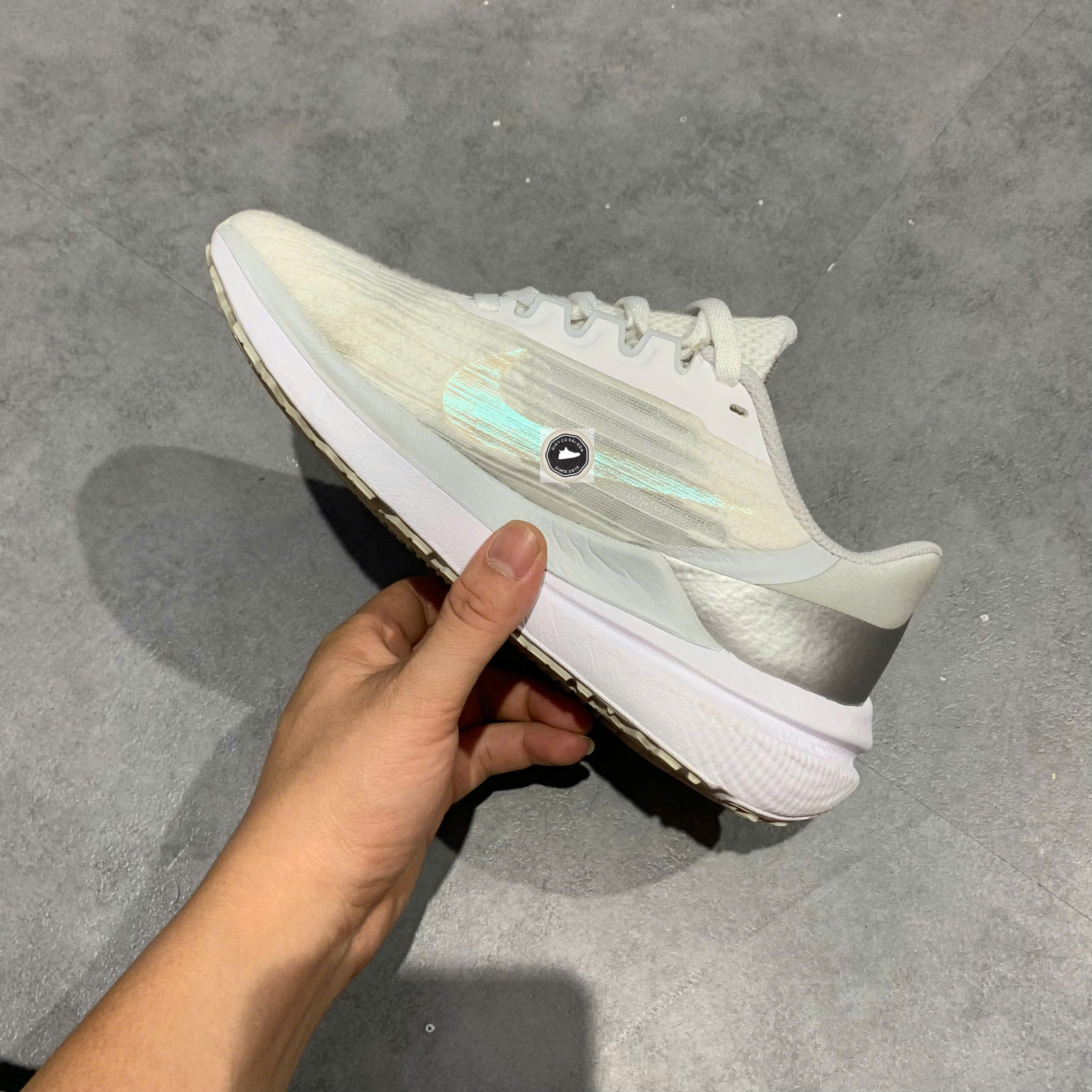 🔥 Giày Nike Air Winflo 9 'White Metallic Silver' DD8686‑100 – SIZE 36.5 – PVN22941 – CHÍNH HÃNG