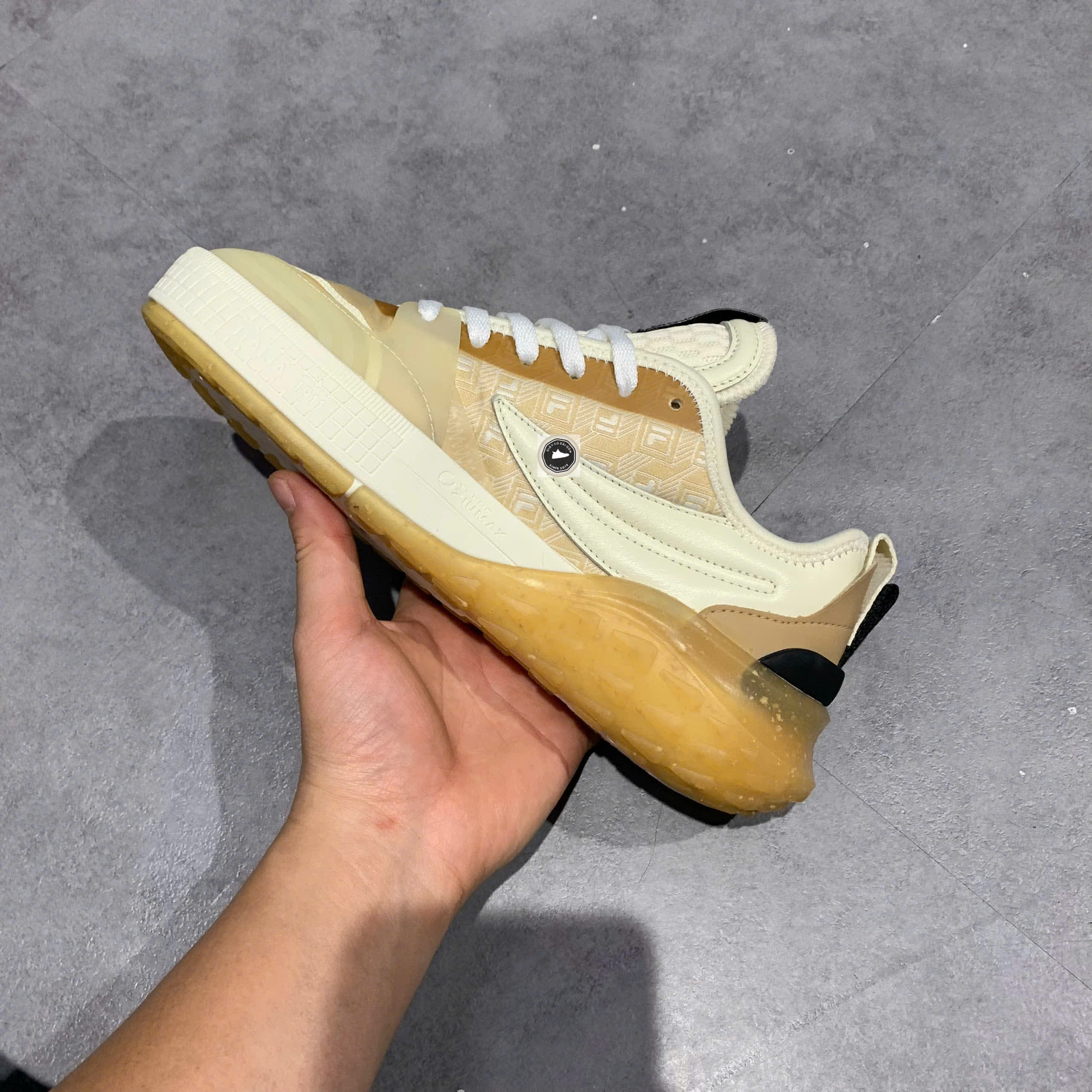🔥 FILA MIXA SNEAKERS ‘CREAMYELLOW’ – SIZE 38 – PVN22978 – CHÍNH HÃNG