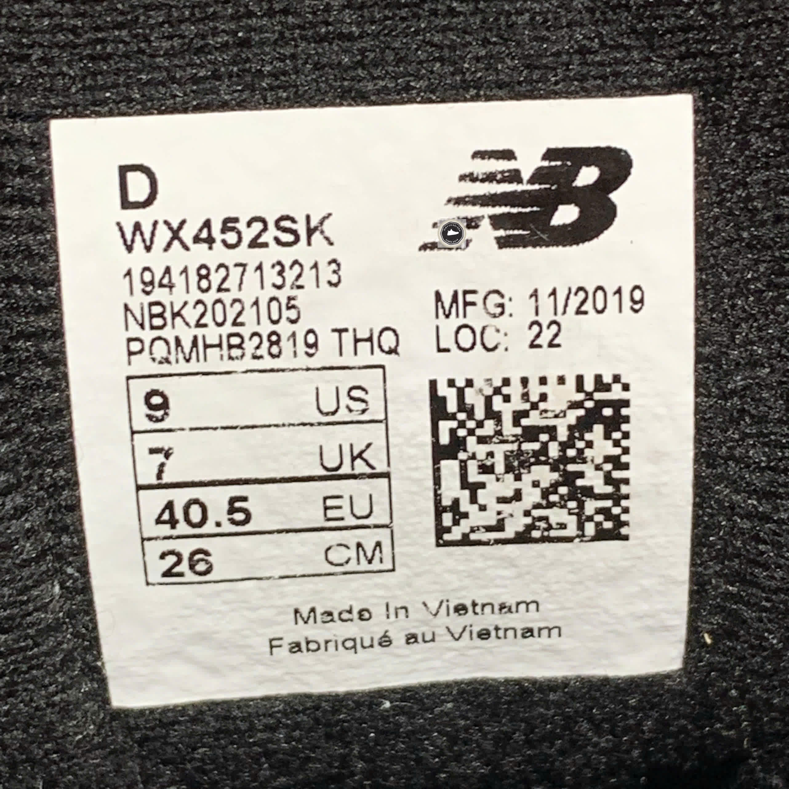 🔥 NEW BALANCE 452 ‘TRIPLE BLACK’ – SIZE 40.5 – PVN22963 – CHÍNH HÃNG