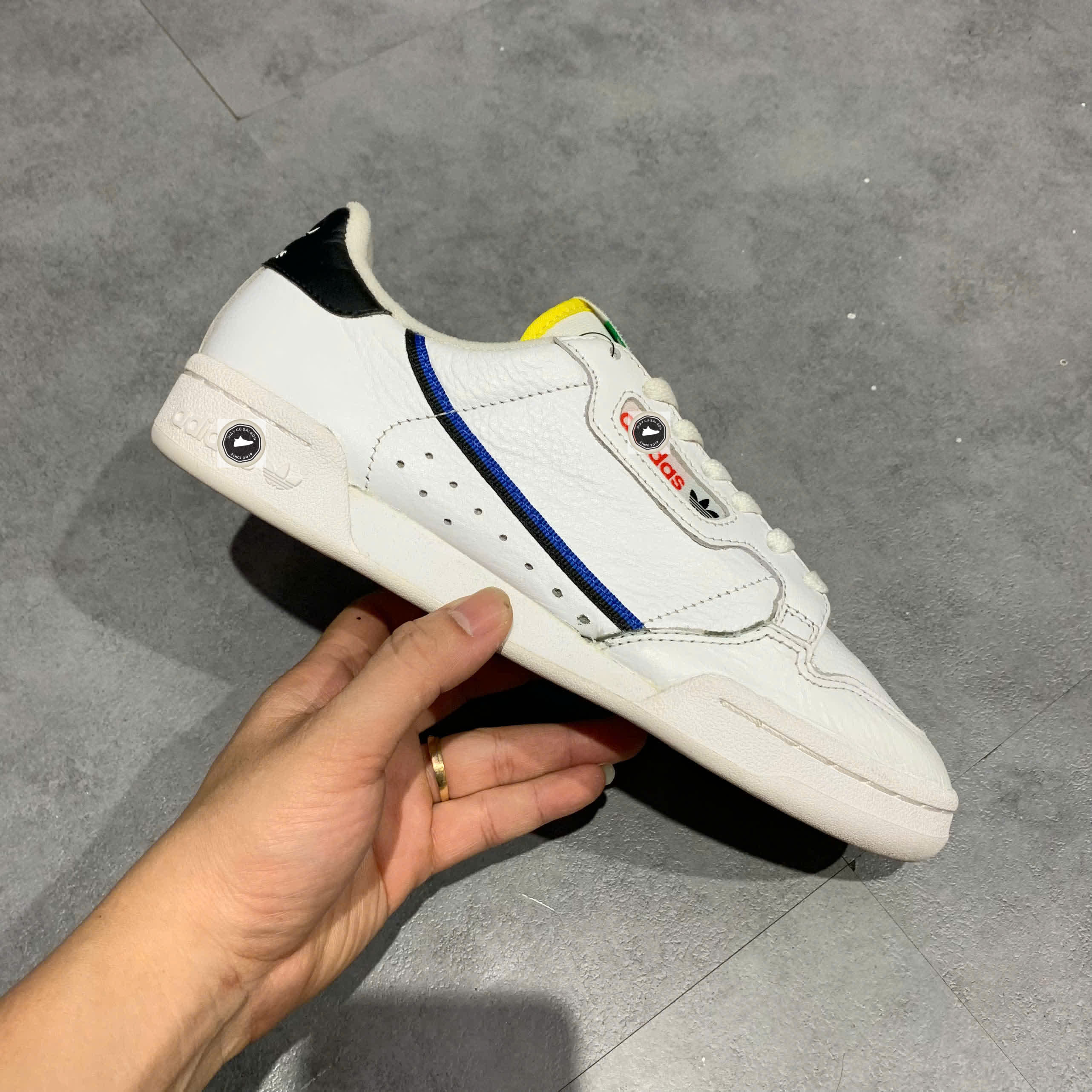 🔥 ADIDAS CONTINENTAL 80 ‘WHITE BLUE’ – SIZE 40 2/3 – PVN23436 – CHÍNH HÃNG