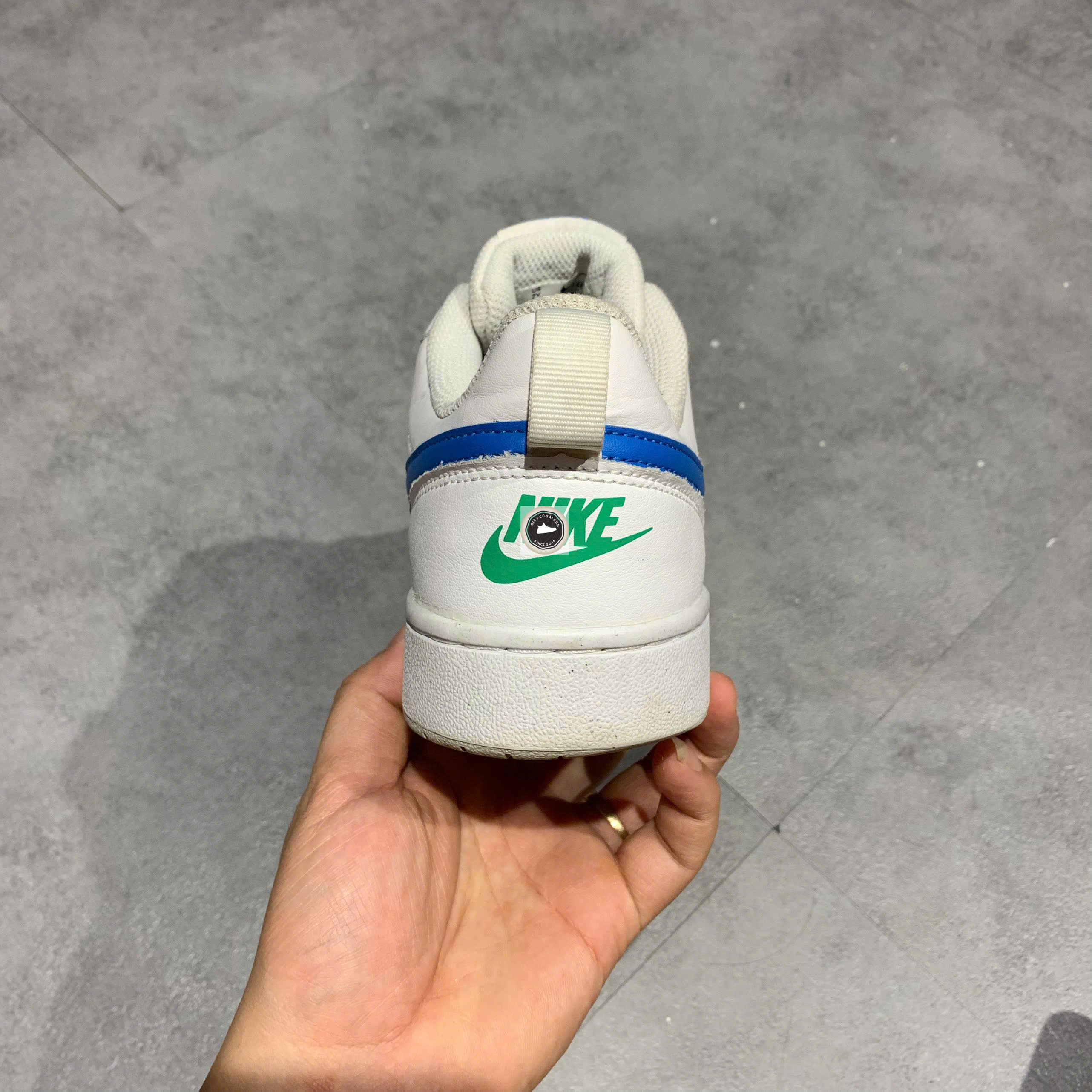 🔥 Giày Nike Court Borough Low 2 'White Blue' BQ5448‑123 – SIZE 40 – PVN23629 – CHÍNH HÃNG