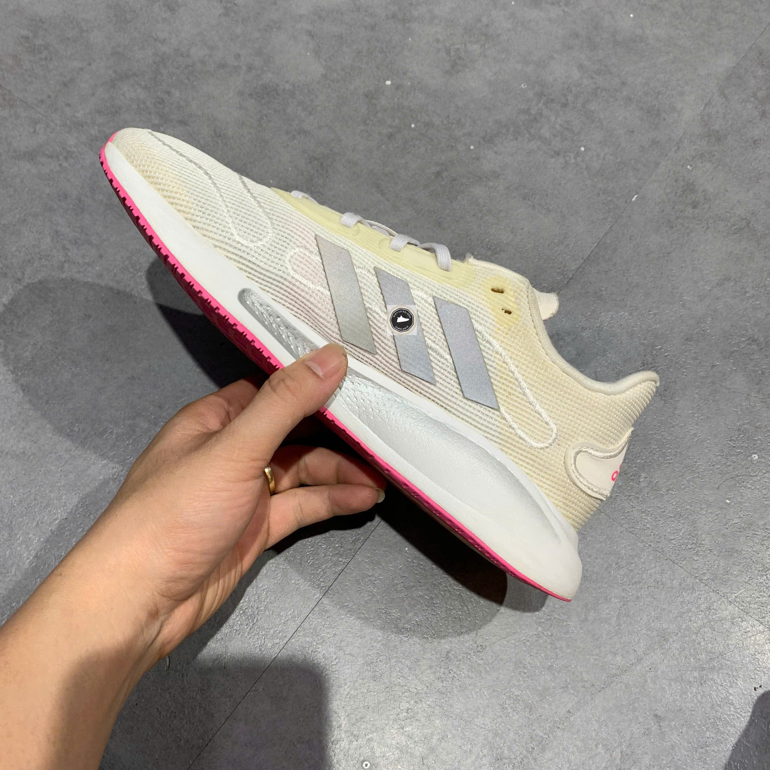 🔥 ADIDAS GALAXAR RUN ‘WHITE / SILVER’ – SIZE 40 – PVN23257 – CHÍNH HÃNG