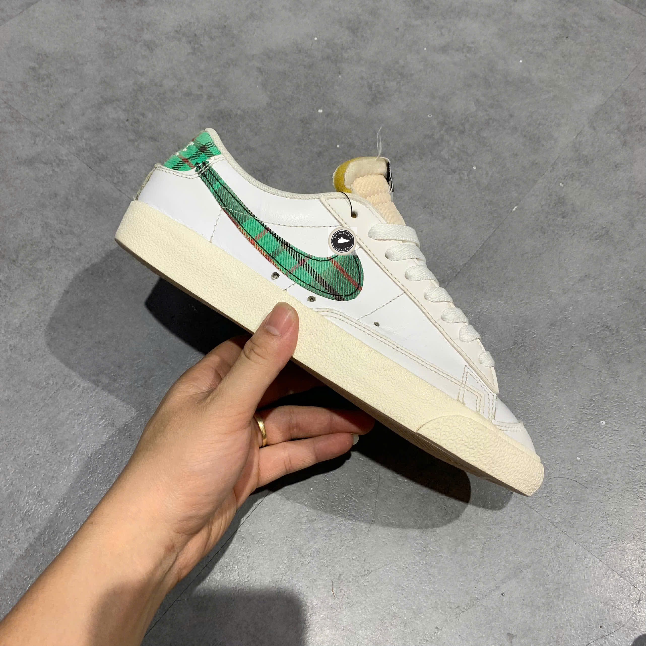 🔥 Giày Nike Blazer Low 77 'Tartan' DV0801‑100 – SIZE 40 – PVN23473 – CHÍNH HÃNG
