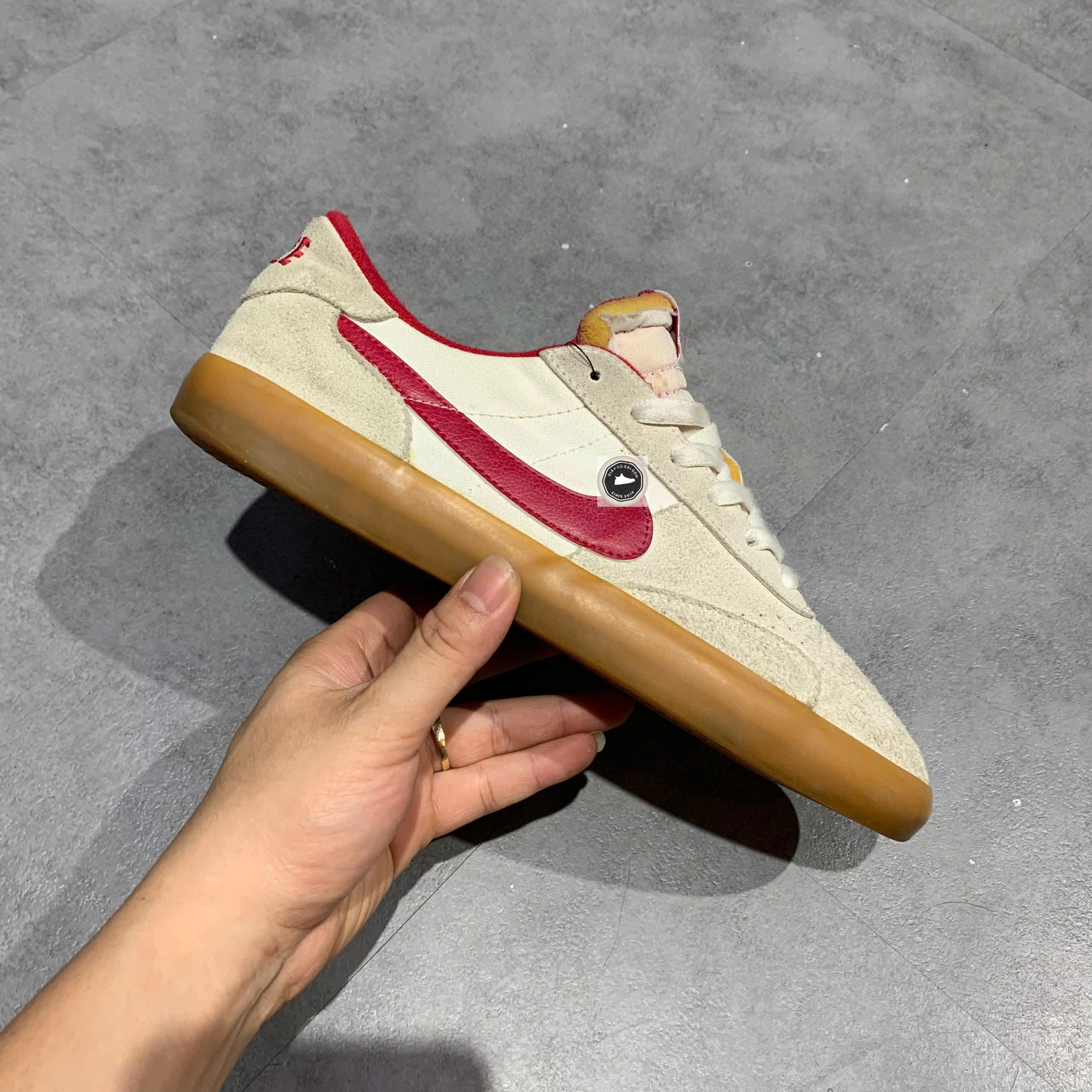 🔥 NIKE SB HERITAGE VULC ‘SUMMIT WHITE / CARDINAL RED’ – SIZE 41 – PVN23320 – CHÍNH HÃNG