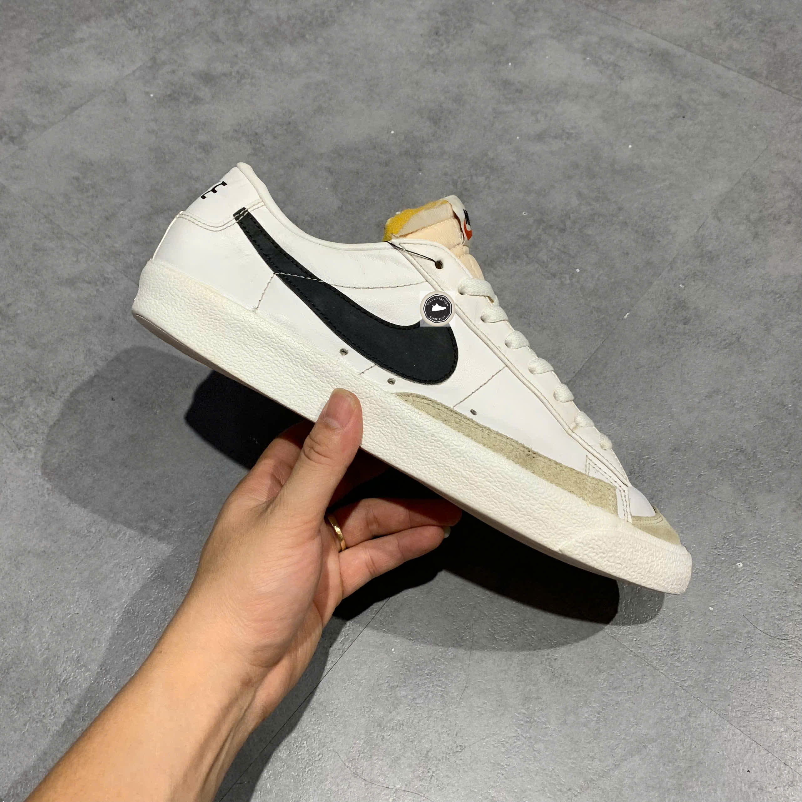 🔥 Giày Nike Blazer Low '77 Vintage 'White/Black' DA6364‑101 – SIZE 44.5 – PVN23411 – CHÍNH HÃNG